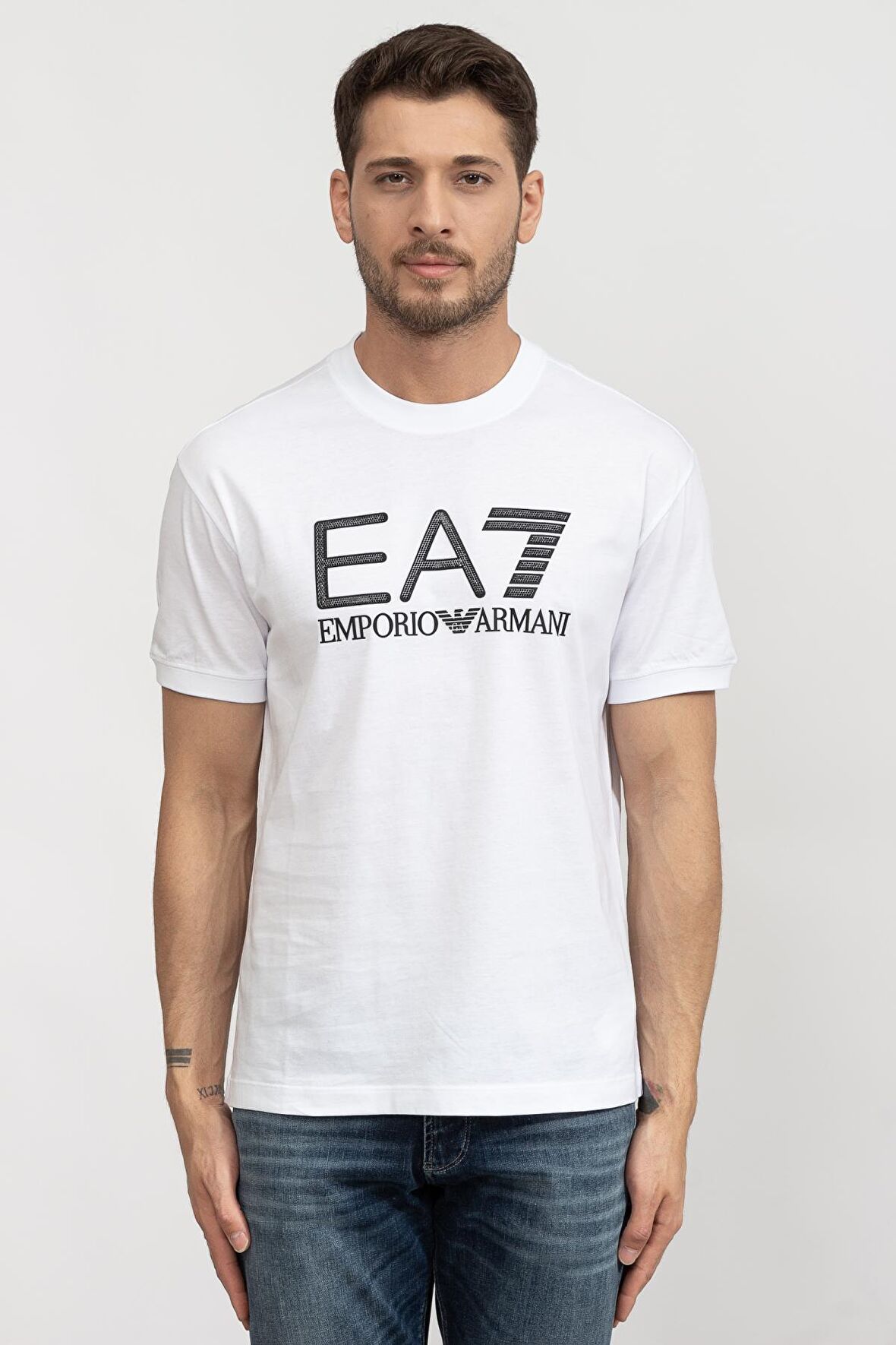 EA7 Erkek Bisiklet Yaka T-Shirt