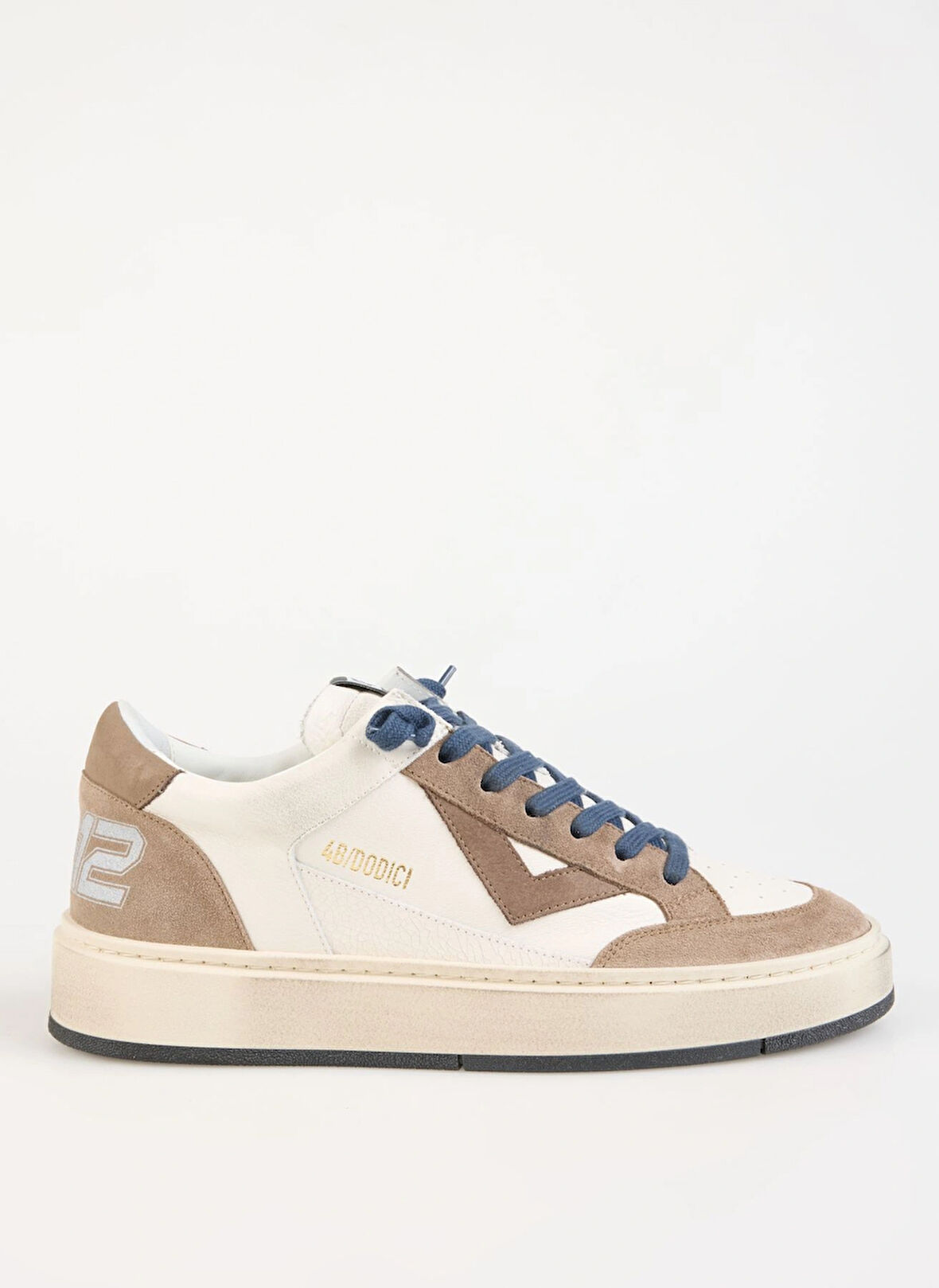 4B12 Beyaz - Bej Erkek Sneaker KYLE