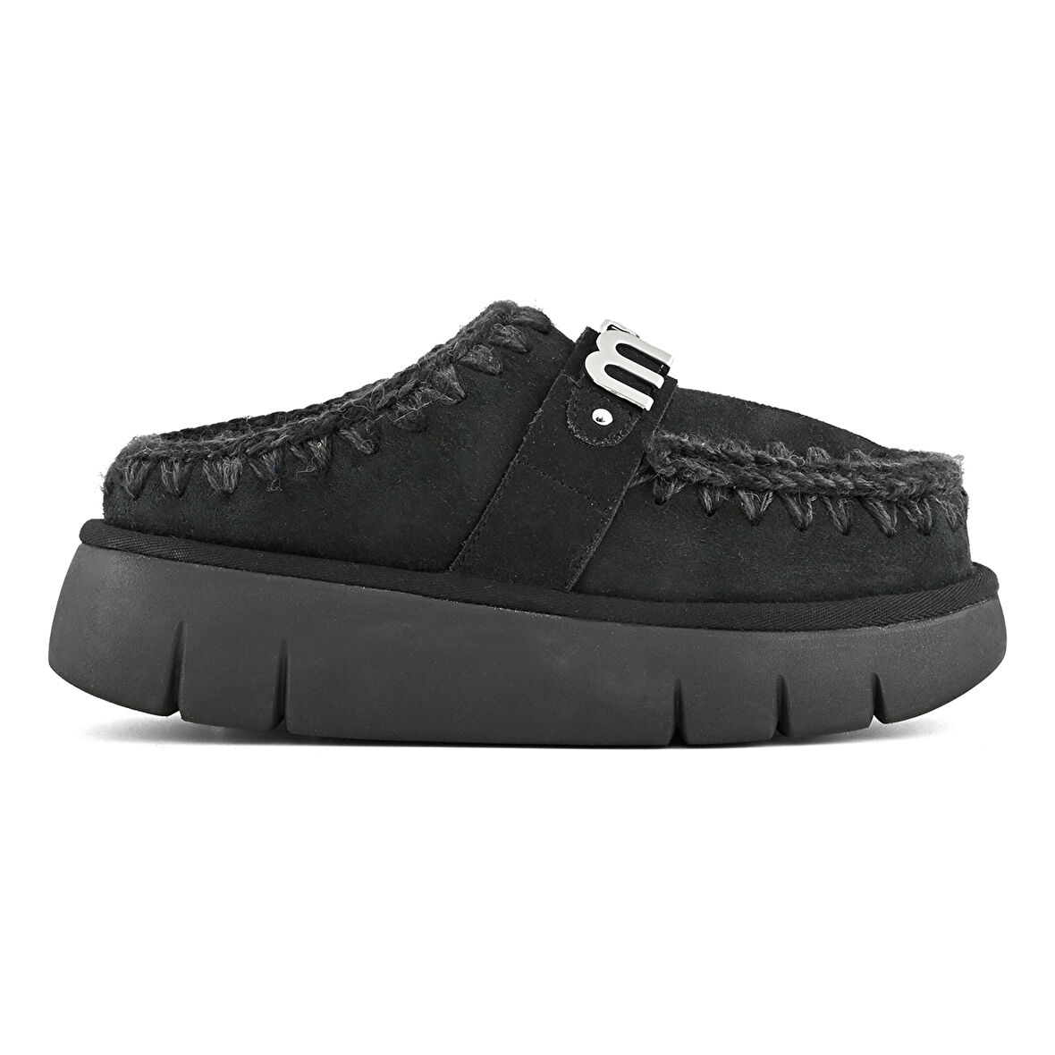 Kadın Terlik/ Panduf ( Ev ) MU.FW531001A BKBK Mou Bounce clog metal logo Black