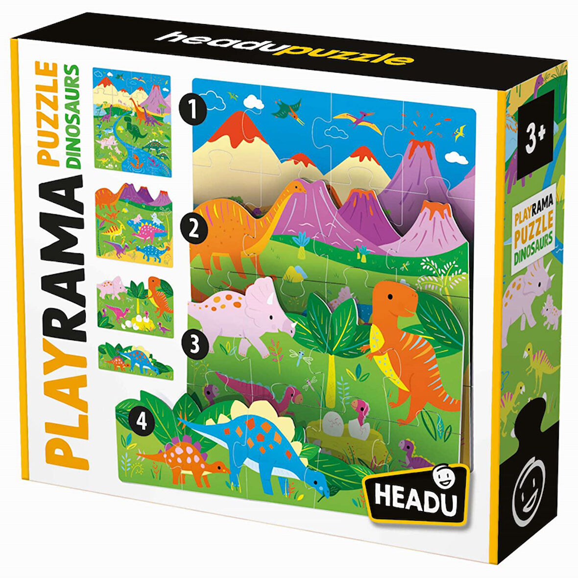 Headu Playrama Puzzle Dinosaurs (3-6 Yaş)