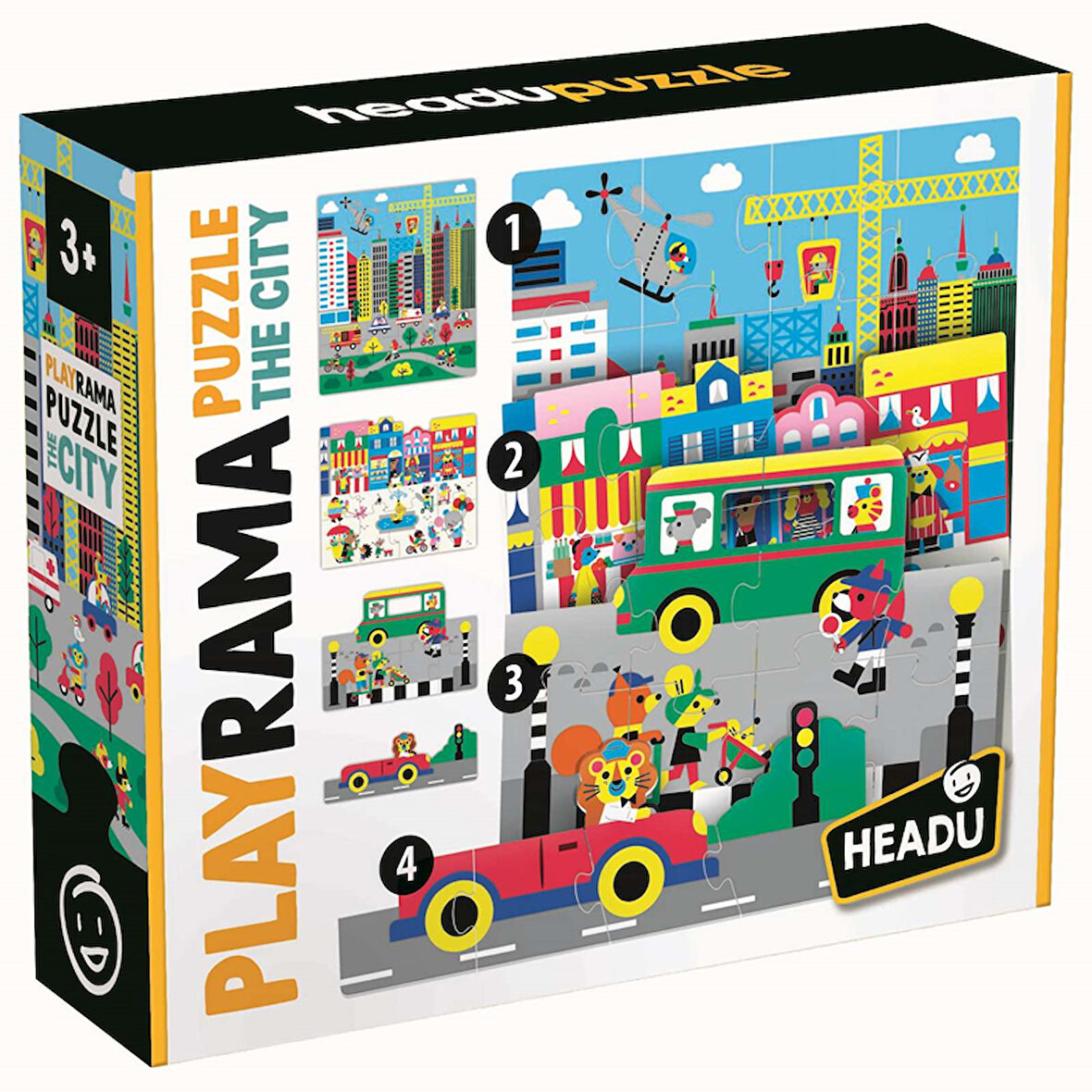 Headu Playrama Puzzle The City (3-6 Yaş)