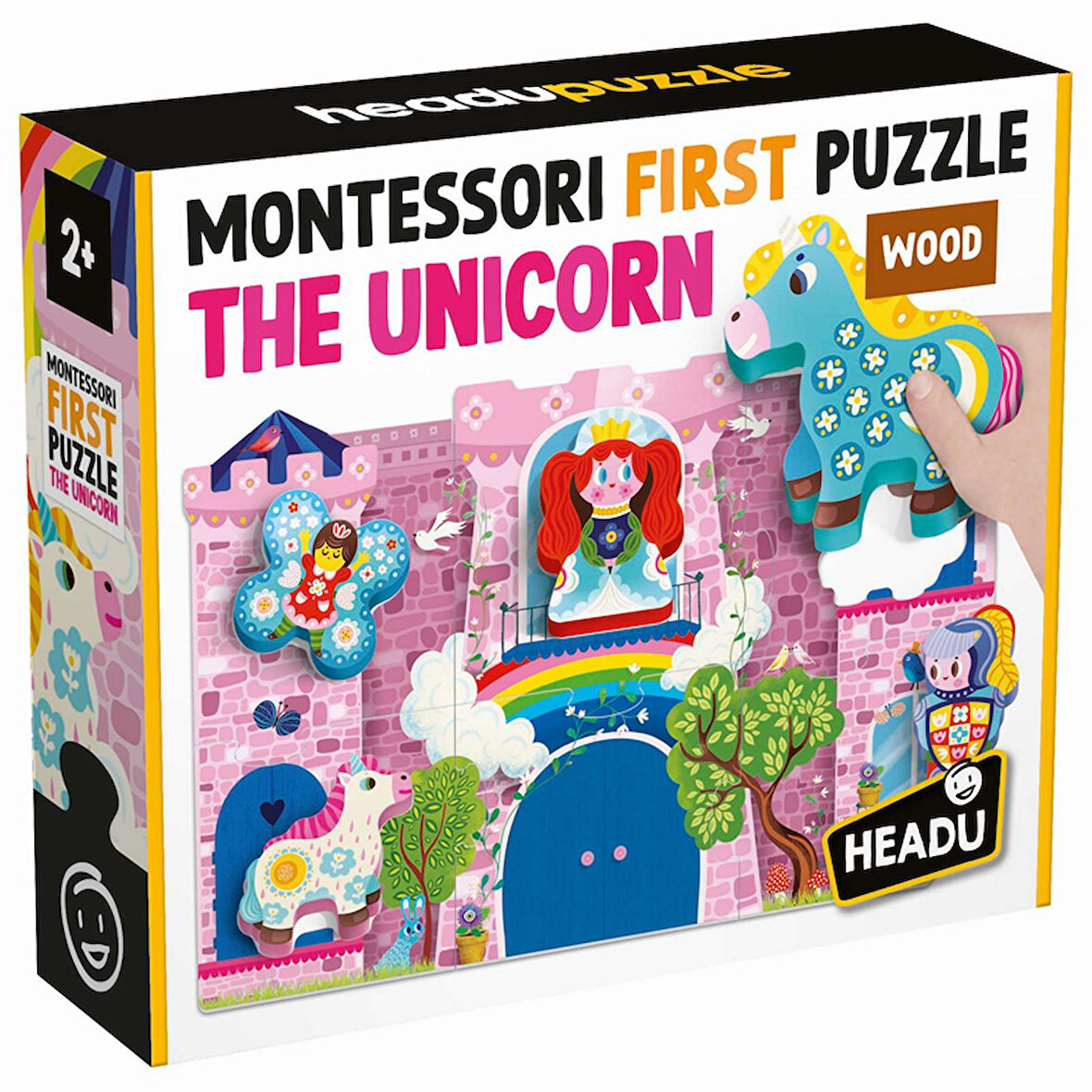 Headu Montessori First Puzzle The Unicorn Wood (2-5 Yaş)