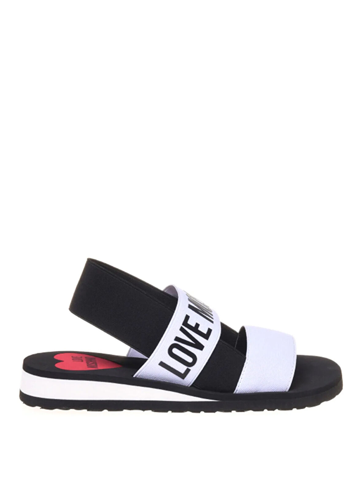 Love Moschino Beyaz - Siyah Kadın Sandalet JA16033G0M