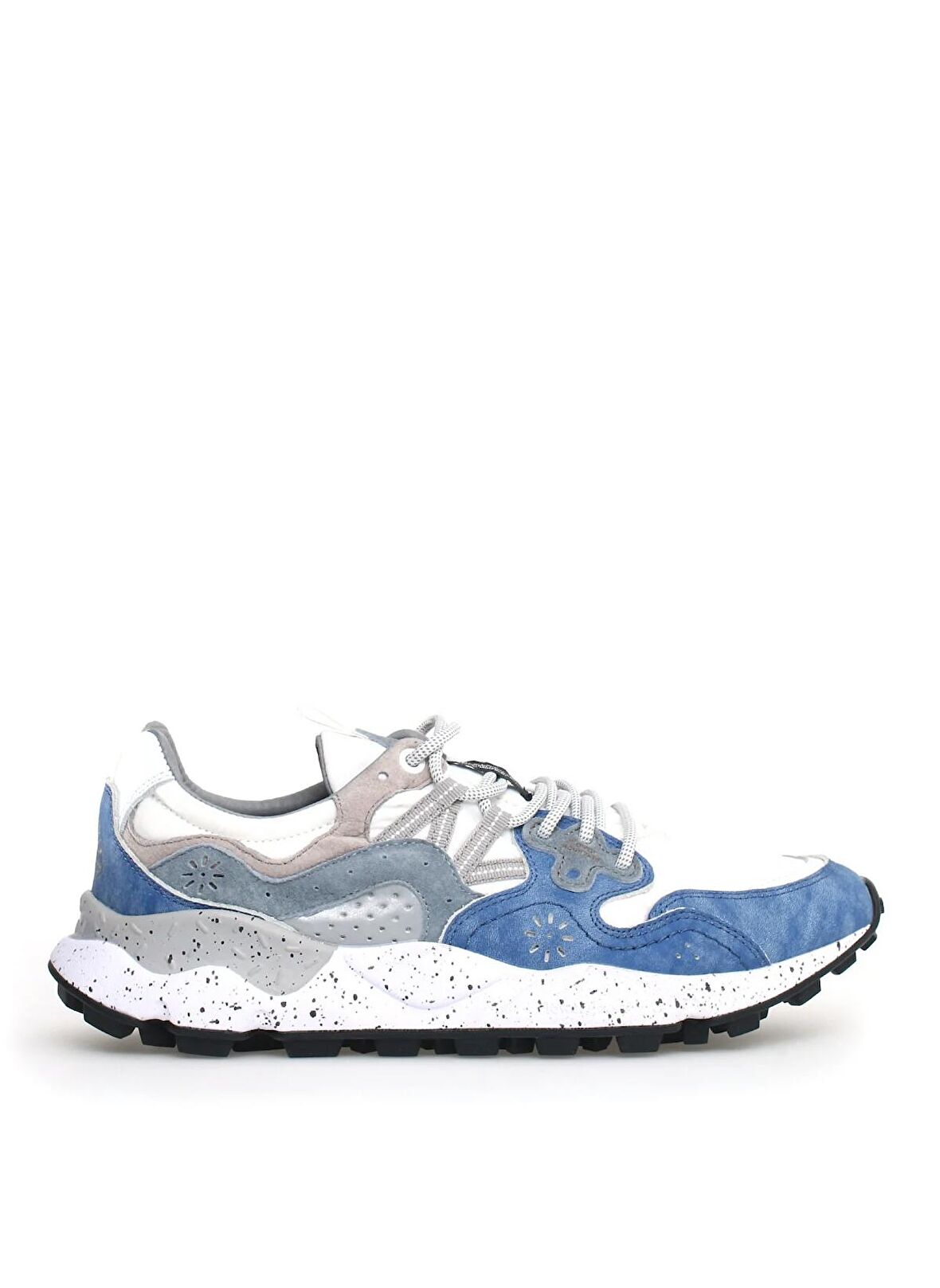 Beyaz - Mavi Erkek Nubuk Sneaker YAMANO 3 MAN