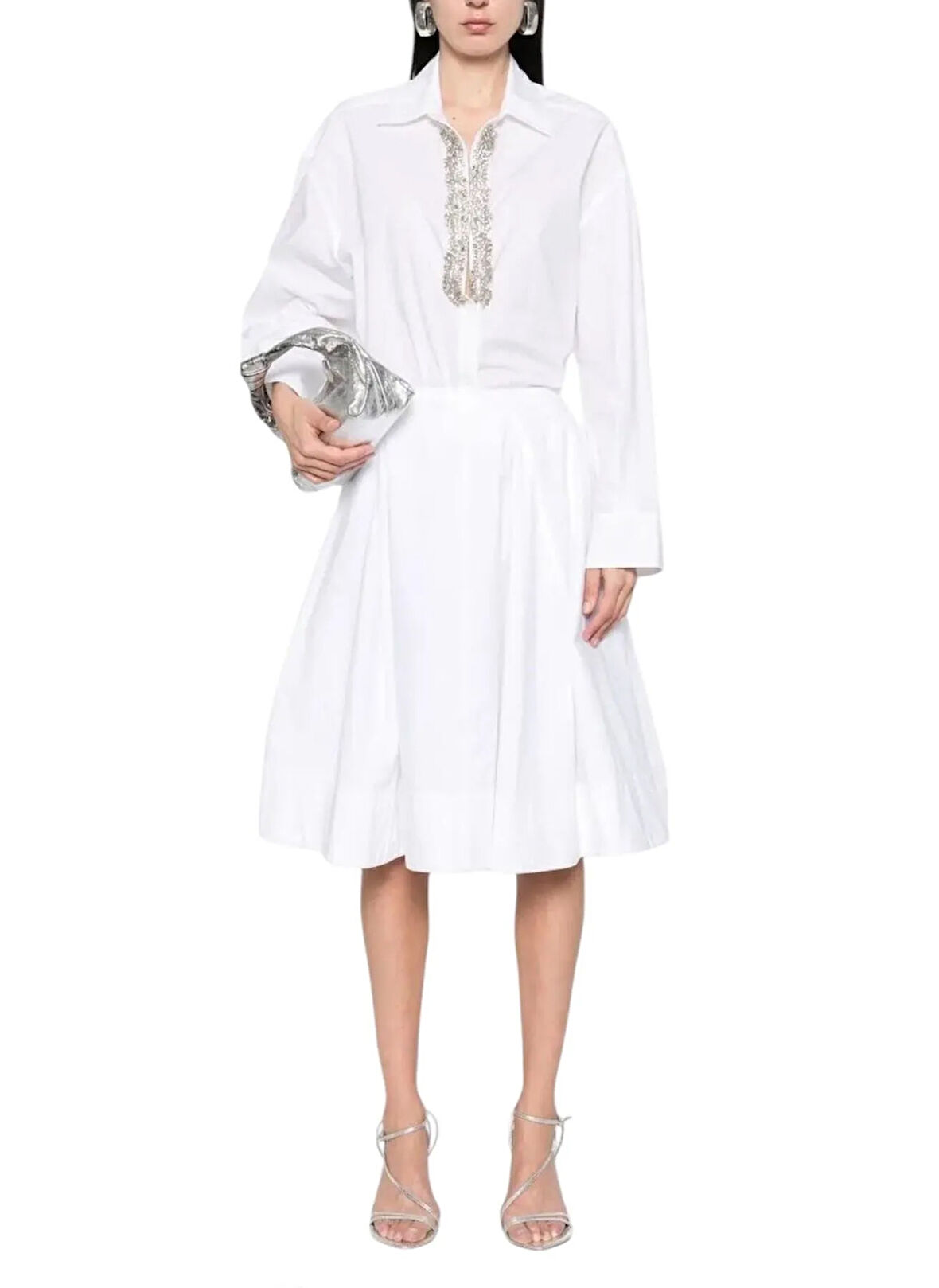 Pinko Standart Düz Beyaz Kadın Gömlek 104708