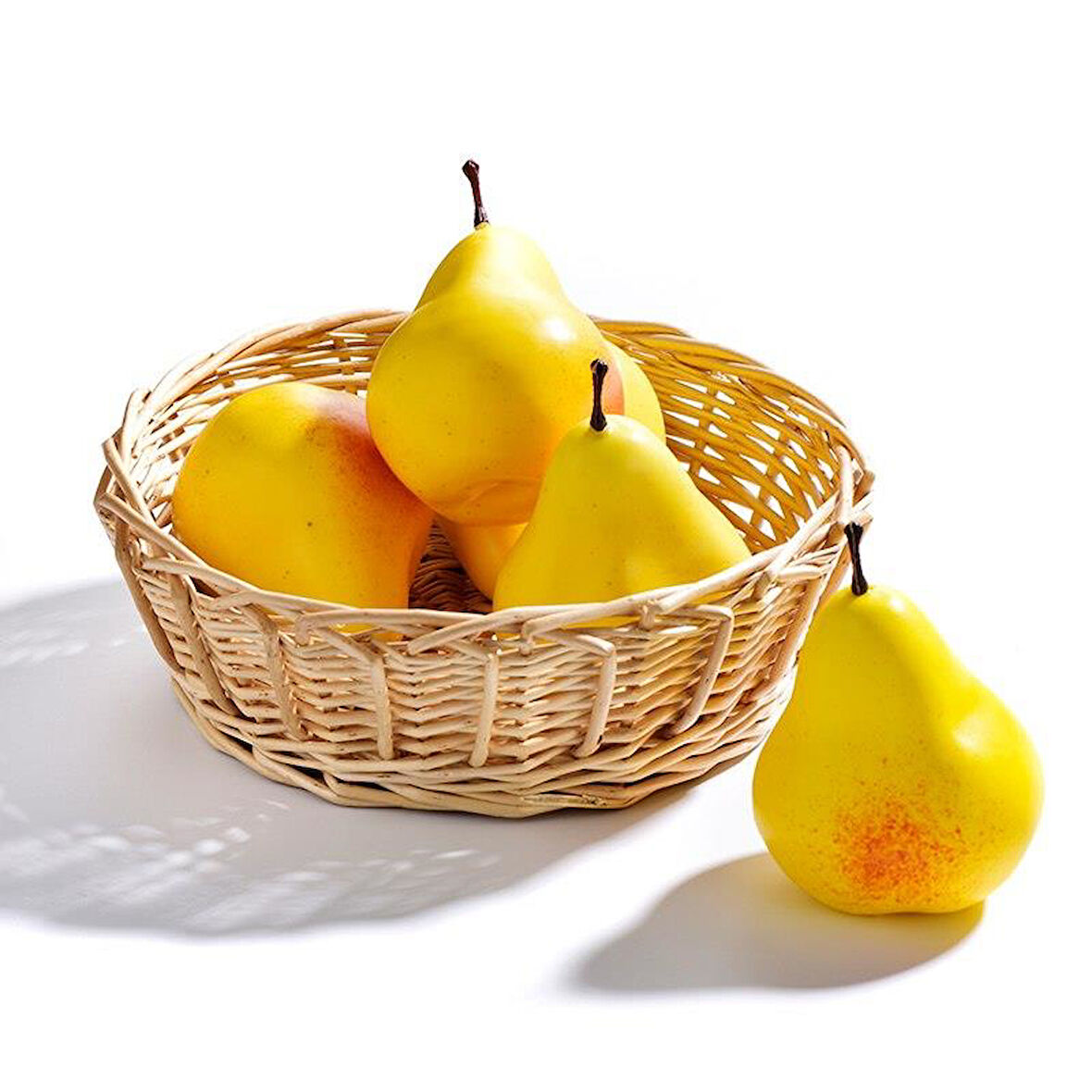 Yapay Meyve Sebze 6lı Paket Sarı ARMUT Doğal Görünüm