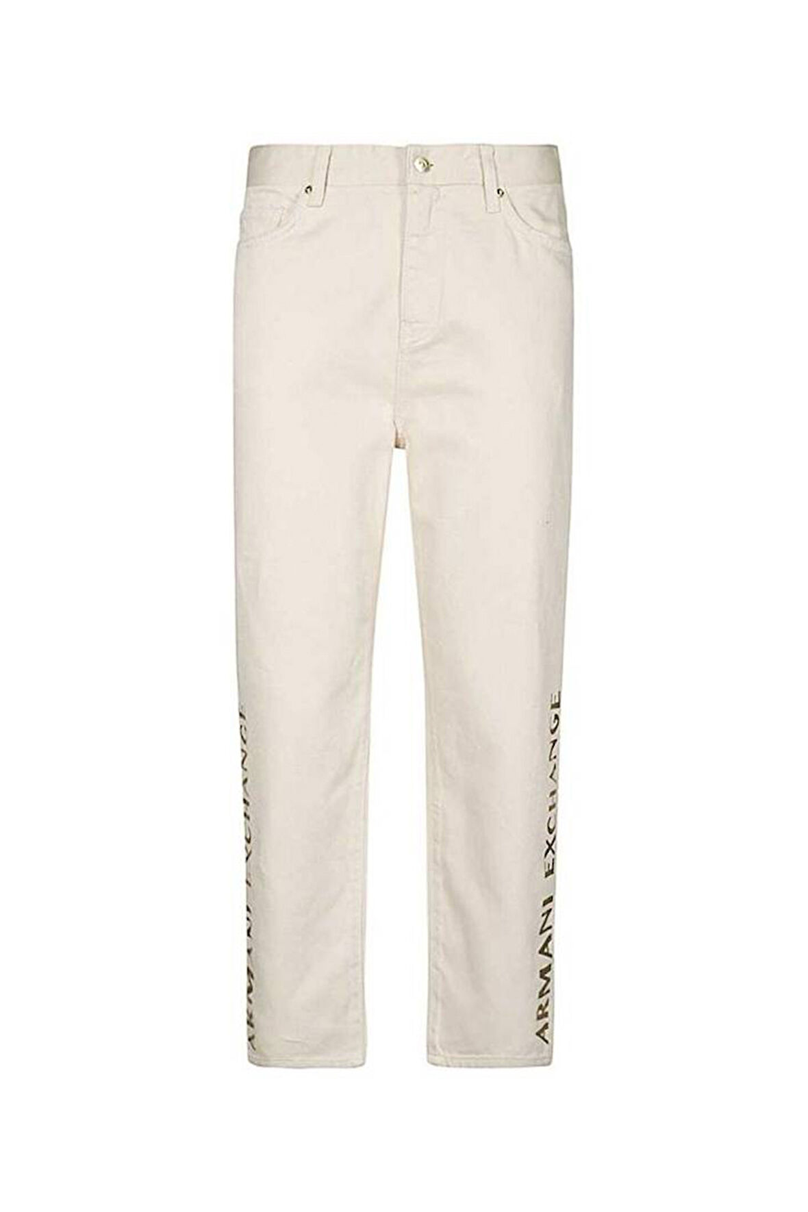 Kadın AX Boyfriend Cropped Jean Pantolon - Ekru | 26