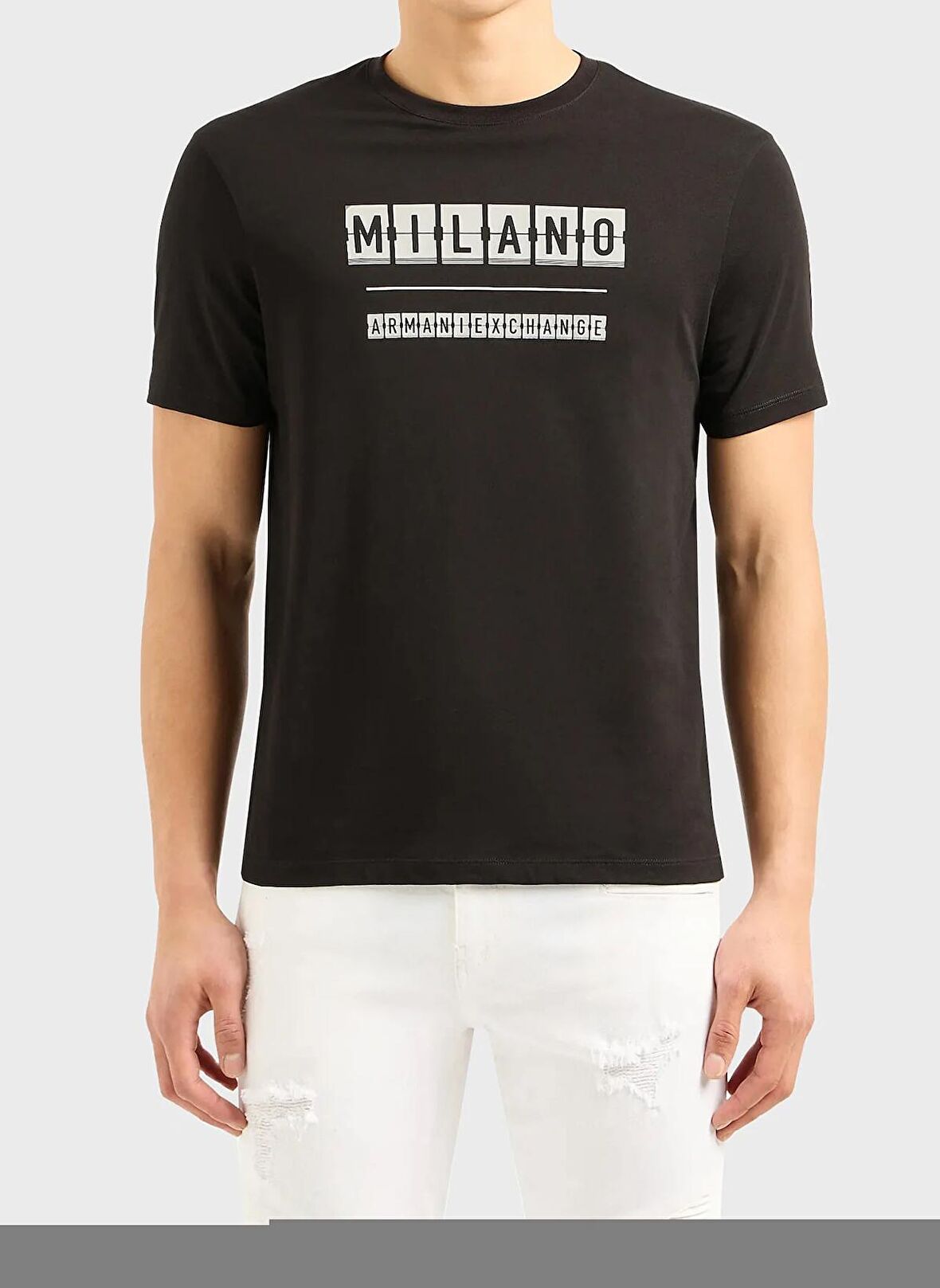 Bisiklet Yaka Baskılı Haki Erkek T-Shirt 3DZTJE ZJH4Z 1839