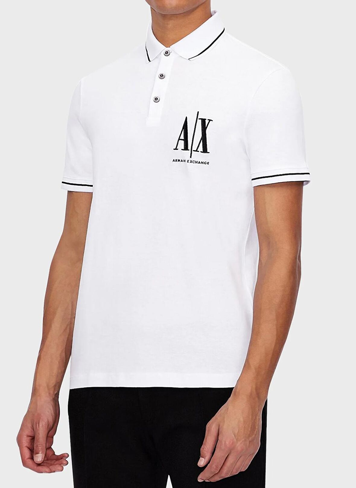 Düz Beyaz Erkek Polo T-Shirt 8NZFPA Z8M5Z 71AX