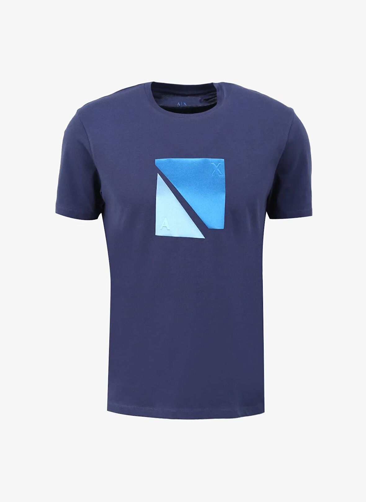 Bisiklet Yaka Düz Lacivert Erkek T-Shirt 3DZTCF ZJ3VZ 15DJ