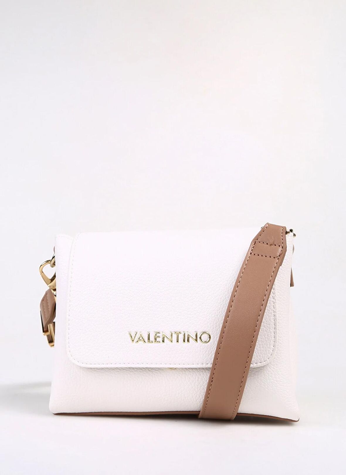 Valentino Beyaz Kadın 10x21,5x15 cm Çapraz Çanta VBS5A806173