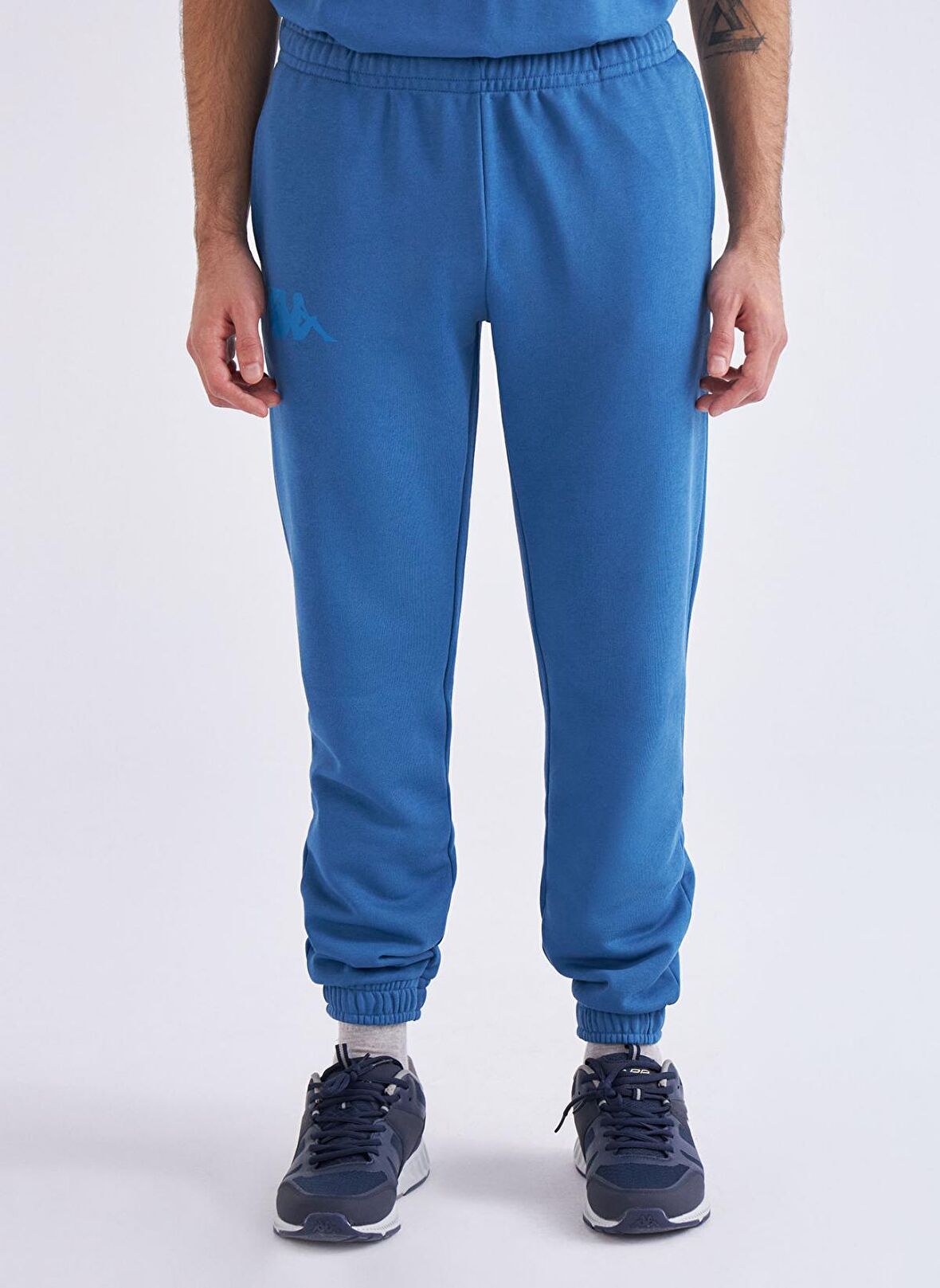 Kappa 341E6Fwm13 M Authentic Tombly  Normal Bel Lastikli Comfort Fit Düz Mavi Erkek Eşofman Altı