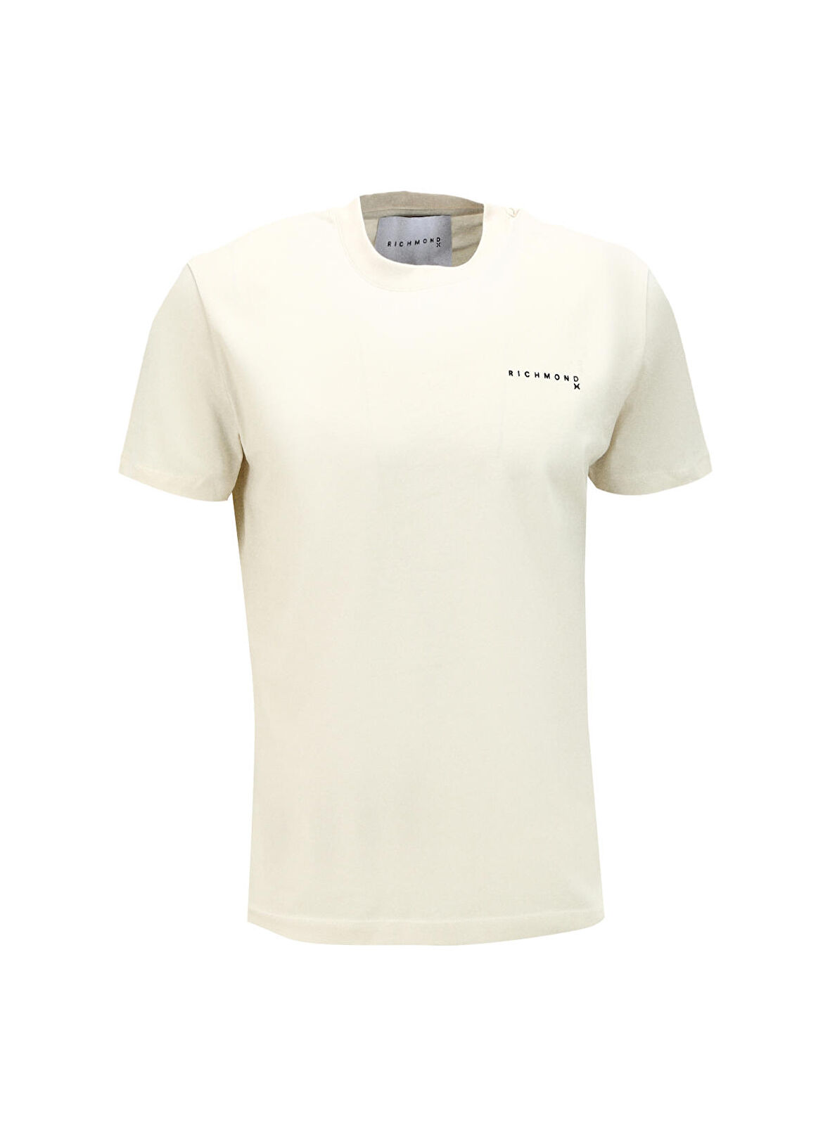 John Richmond Bisiklet Yaka Beyaz Erkek T-Shirt UMA23003TS