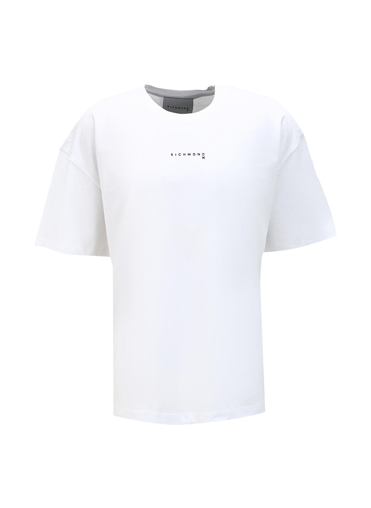 John Richmond Bisiklet Yaka Beyaz Erkek T-Shirt UMA23124TS