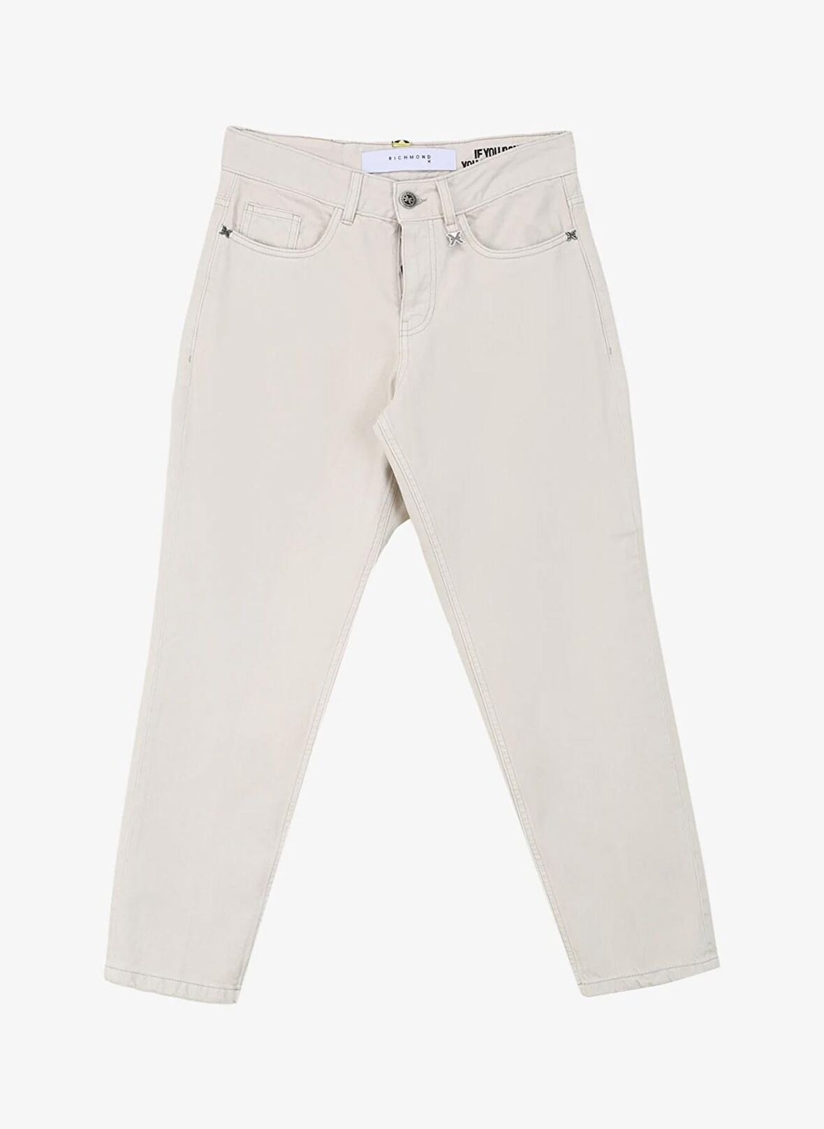 John Richmond Normal Bel Normal Paça Normal Gri Erkek Denim Pantolon UMP24037JE