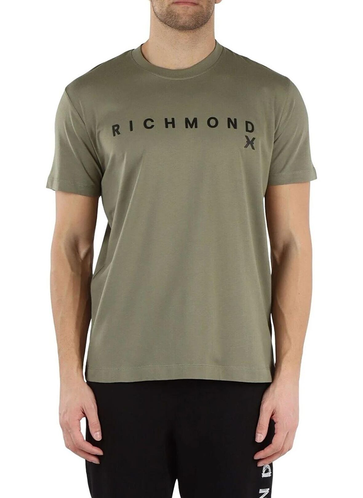 John Richmond Bisiklet Yaka Yeşil Erkek T-Shirt UMP24004TS