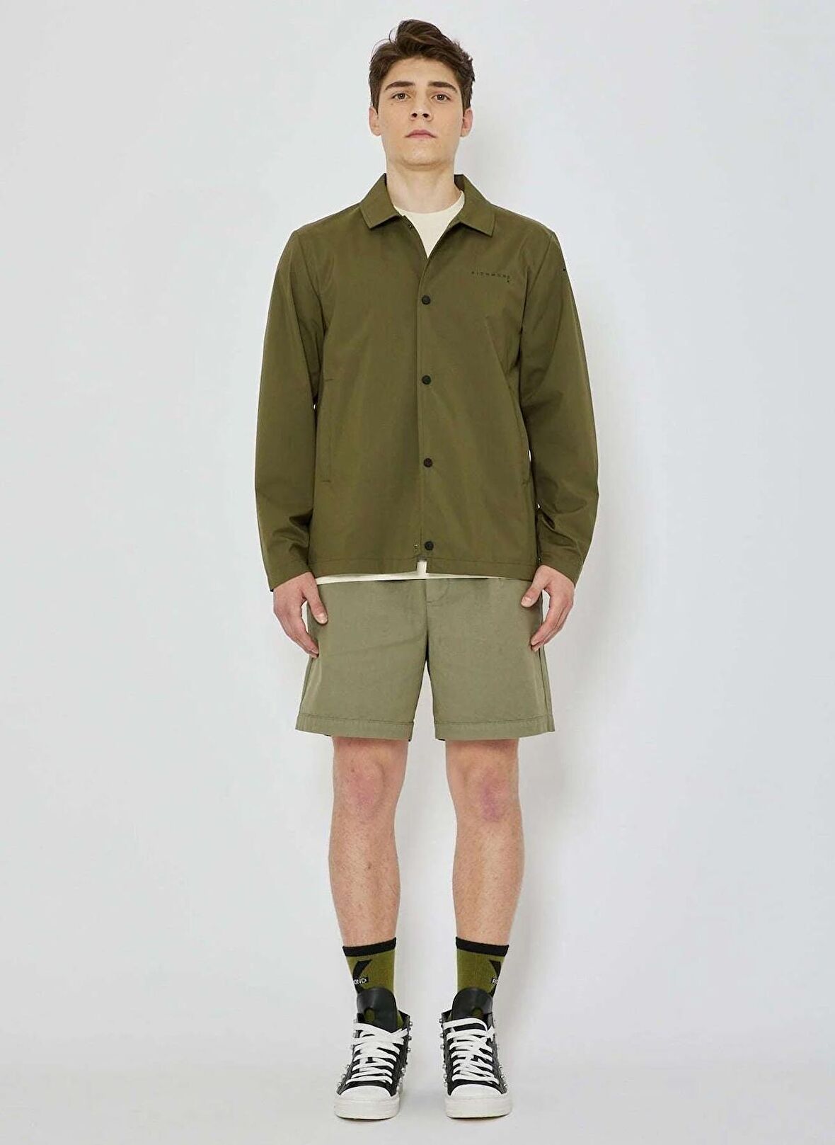 John Richmond Yeşil Erkek Sweat Şort UMP24007BE