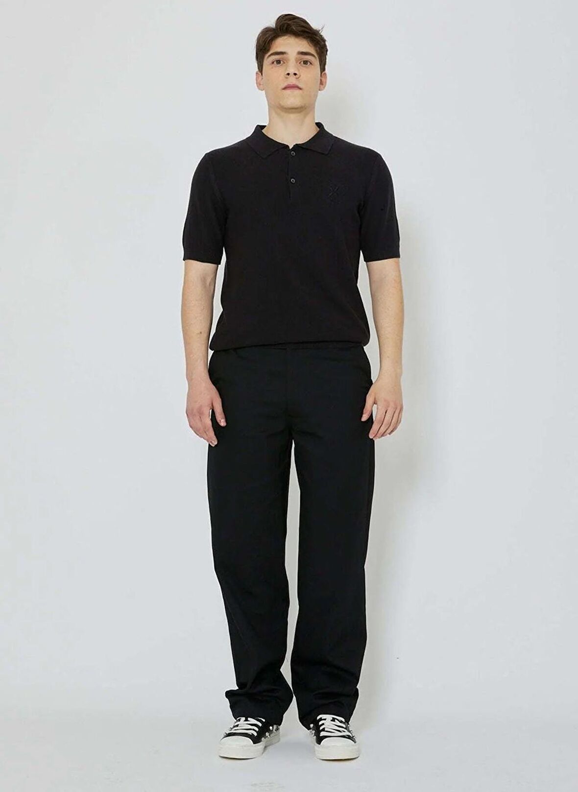 John Richmond Siyah Erkek Polo T-Shirt UMP24214PO