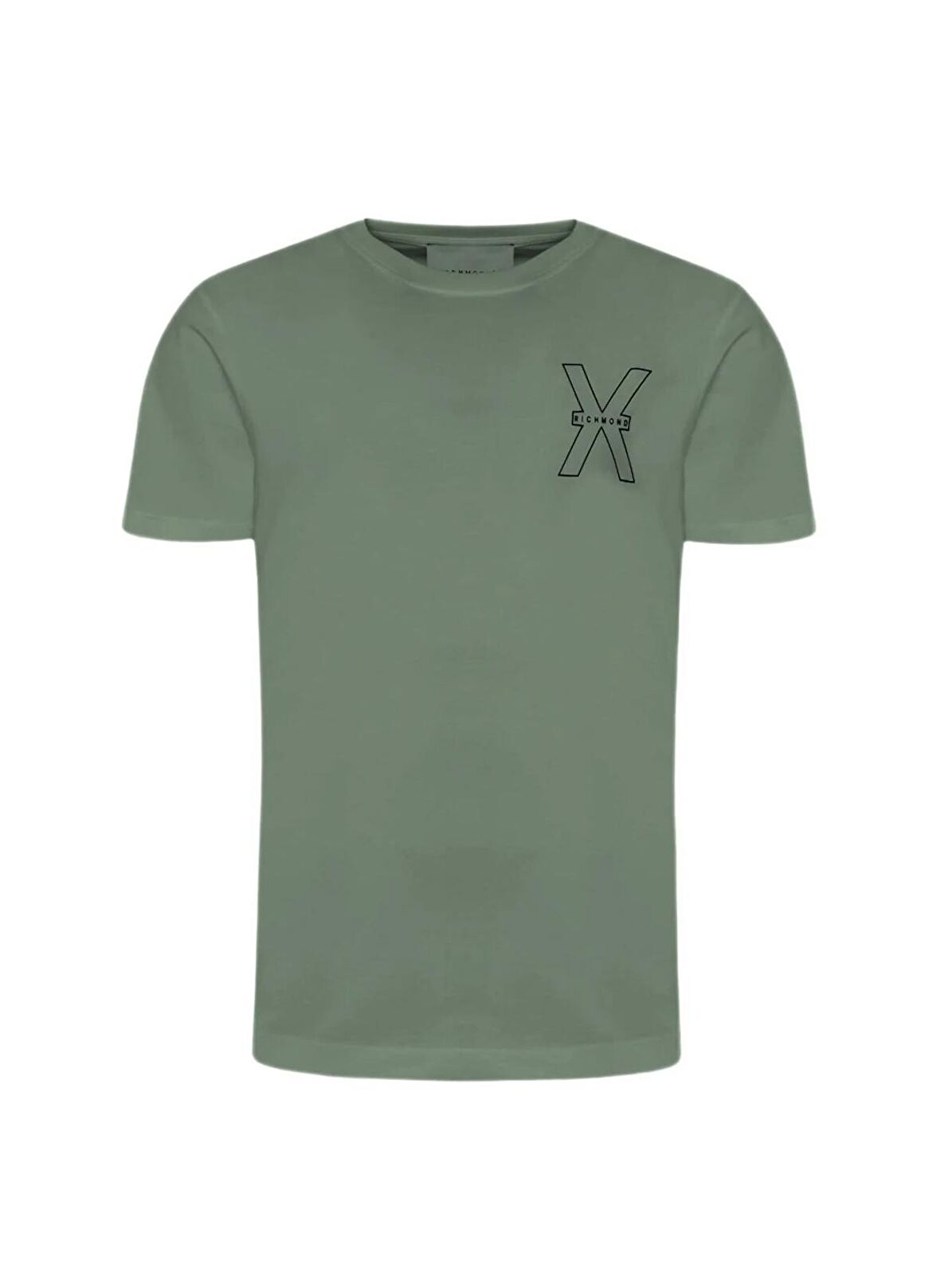 John Richmond Bisiklet Yaka Yeşil Erkek T-Shirt UMP24031TS