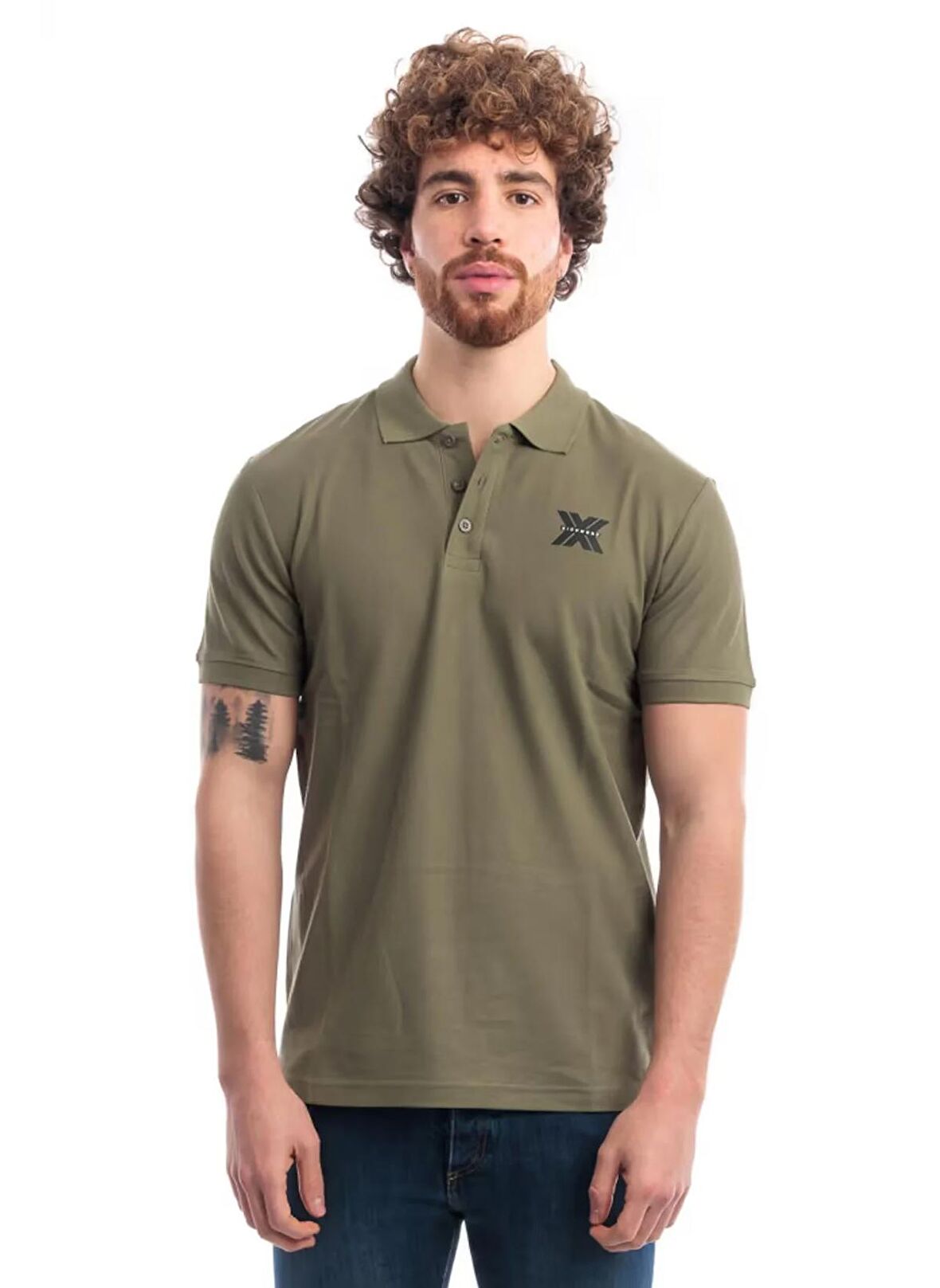 John Richmond Yeşil Erkek Polo T-Shirt UMP24010PO