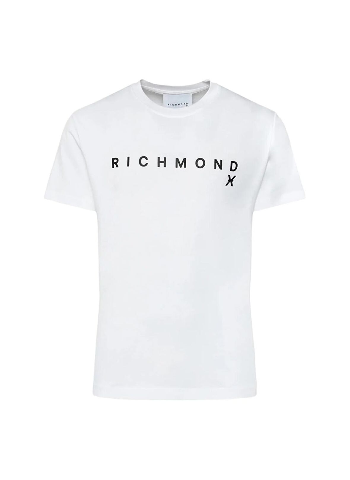 John Richmond Bisiklet Yaka Beyaz Erkek T-Shirt UMP24004TS