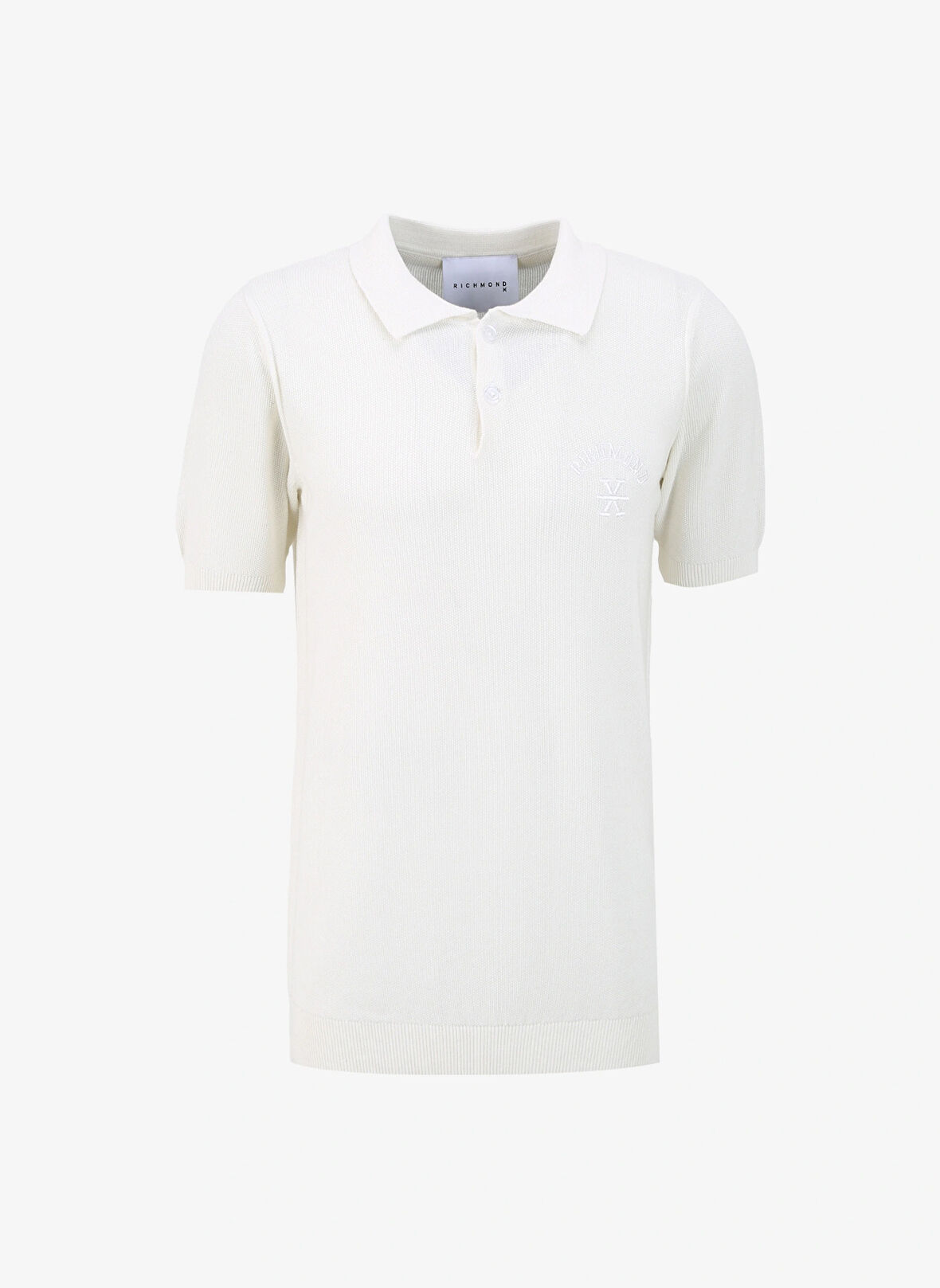 John Richmond Beyaz Erkek Polo T-Shirt UMP24214PO