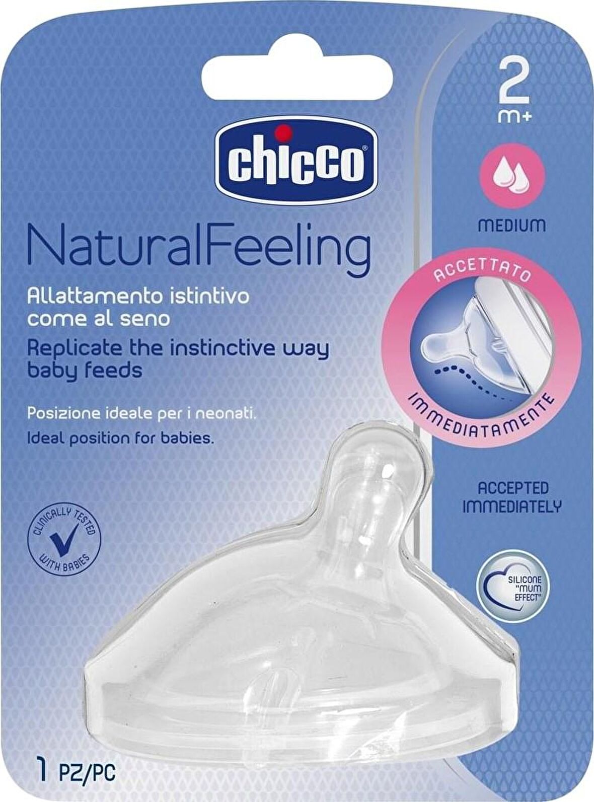 Chicco Natural Feeling Bib. Emz. 2ay+