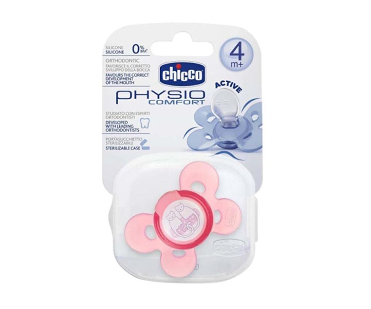 Chicco Physio Comfort Silikon Emzik Kız 4 ay+ Tekli