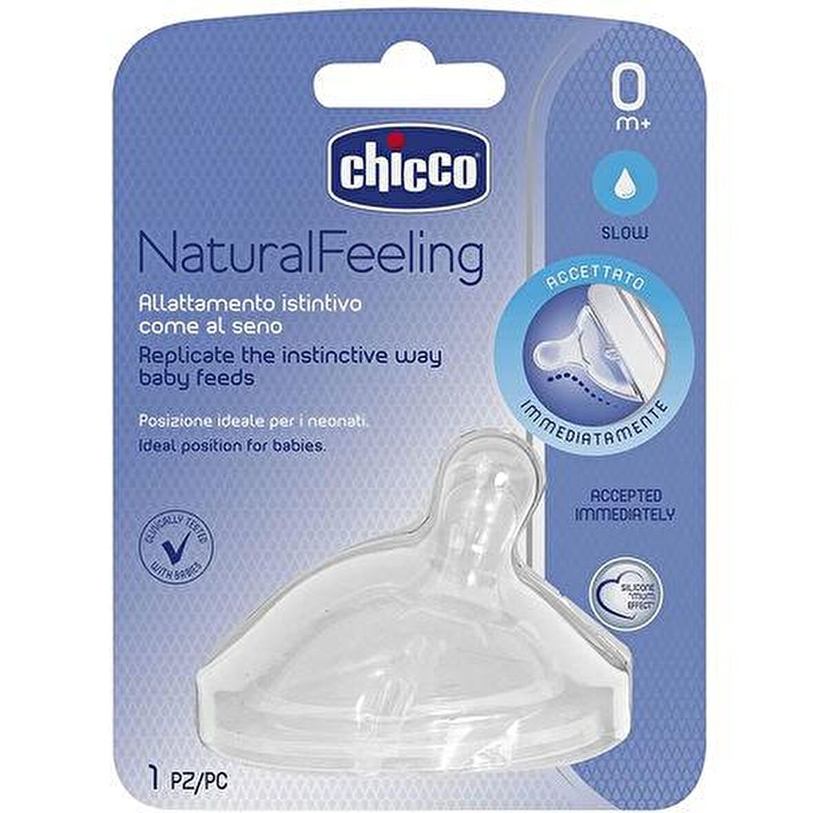 Chicco Naturalfeeling Orta Akış 0 + Ay Biberon Emziği