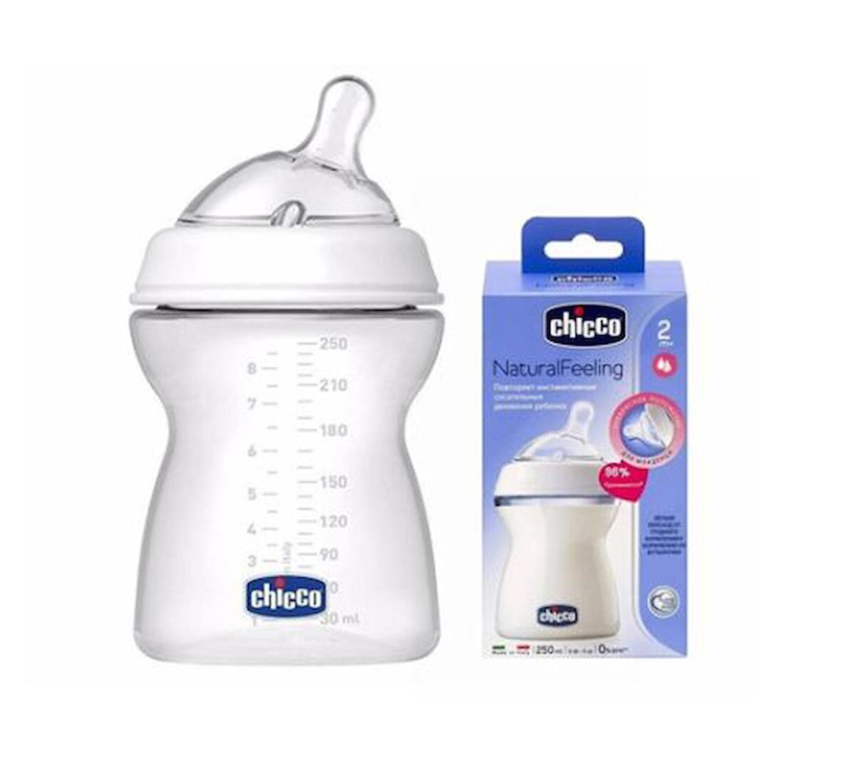 Chicco NaturalFeeling Pp Biberon 2 Ay+ 250 Ml