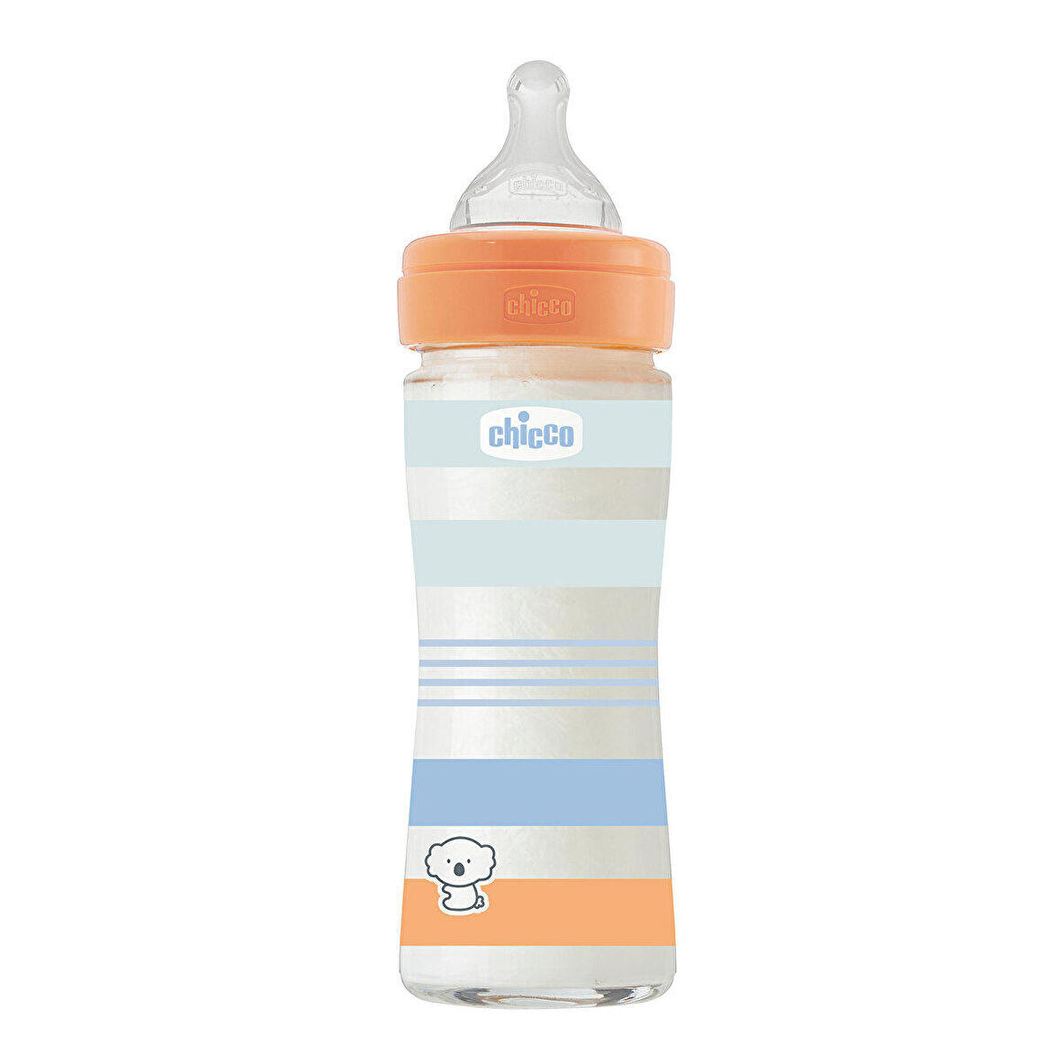 Chicco Wellbeing Yavaş Akış Mavi Cam Biberon 240 ml 0+ Ay