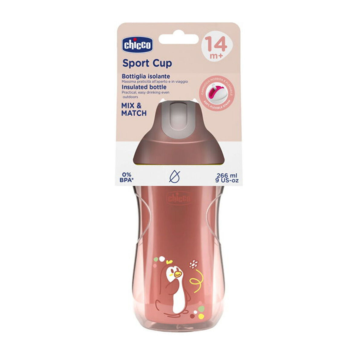 Chicco Spor Pipetli Bardak Kız Pembe 