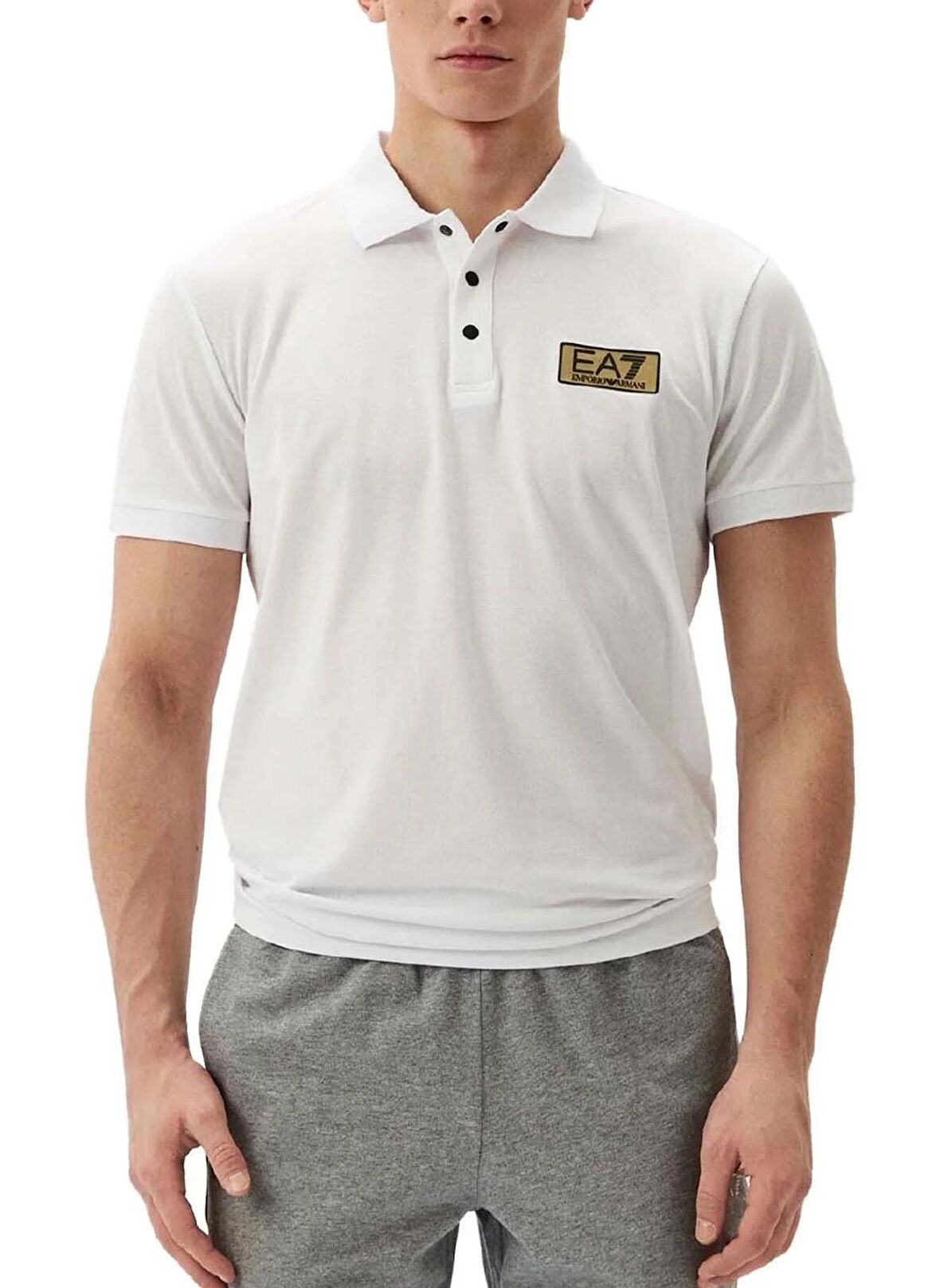 EA7 Beyaz Erkek Polo T-Shirt 3DPF02PJ5AZ