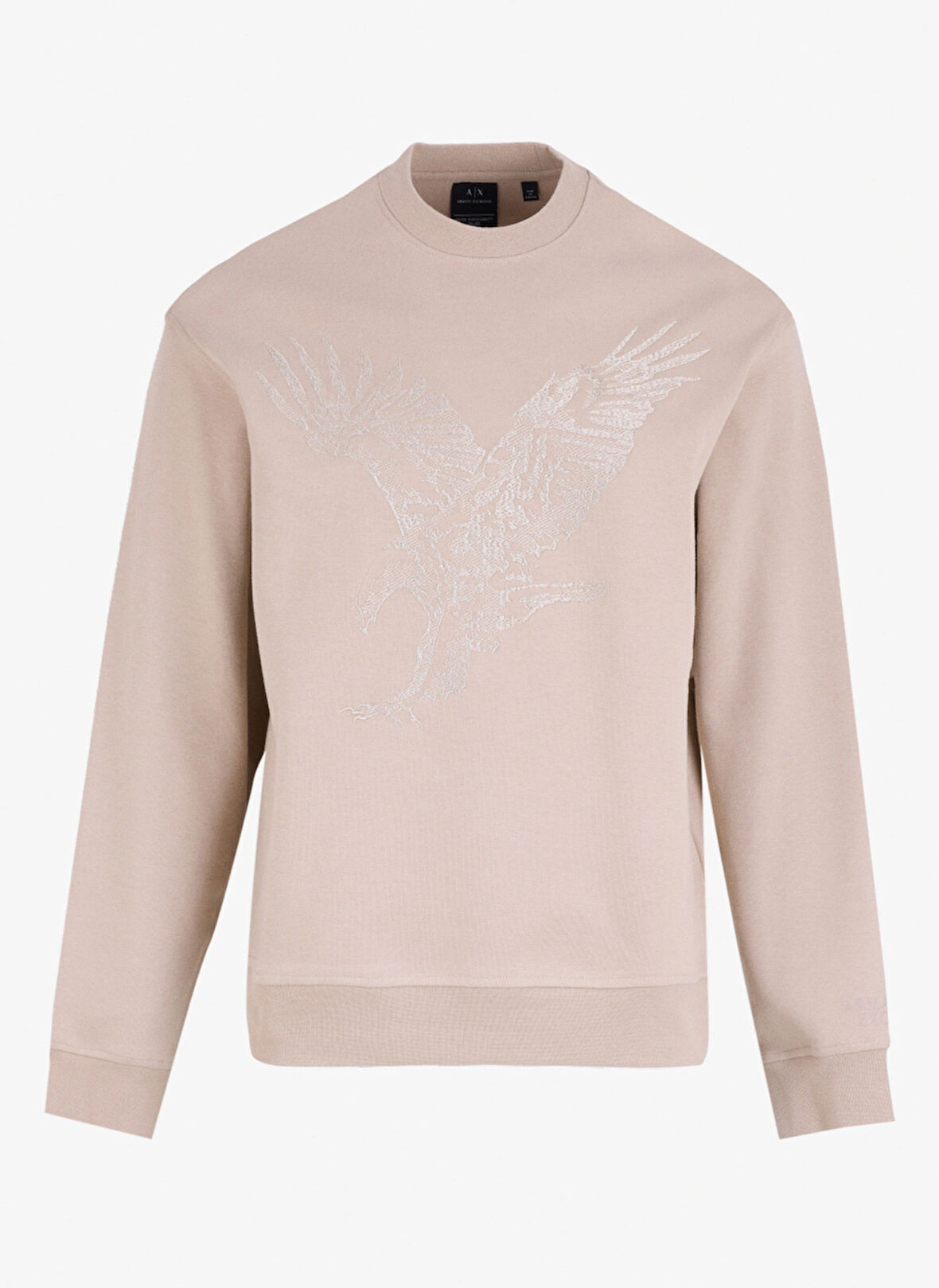 Armani Exchange Bisiklet Yaka Bej Erkek Sweatshırt 6DZMAE ZJKBZ 17AB
