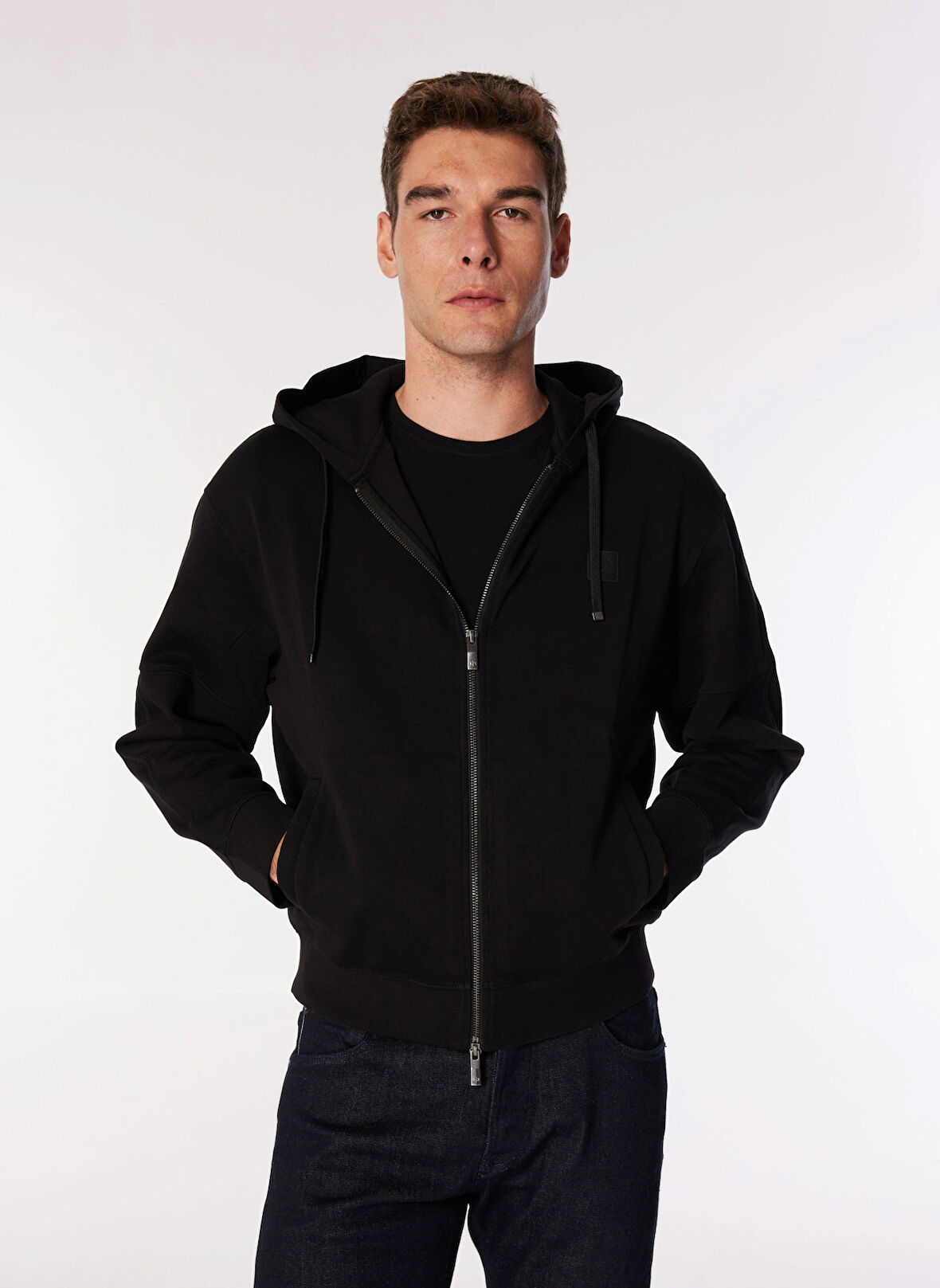 Armani Exchange Kapüşon Yaka Siyah Erkek Sweatshırt 6DZMHD ZJNPZ 1200