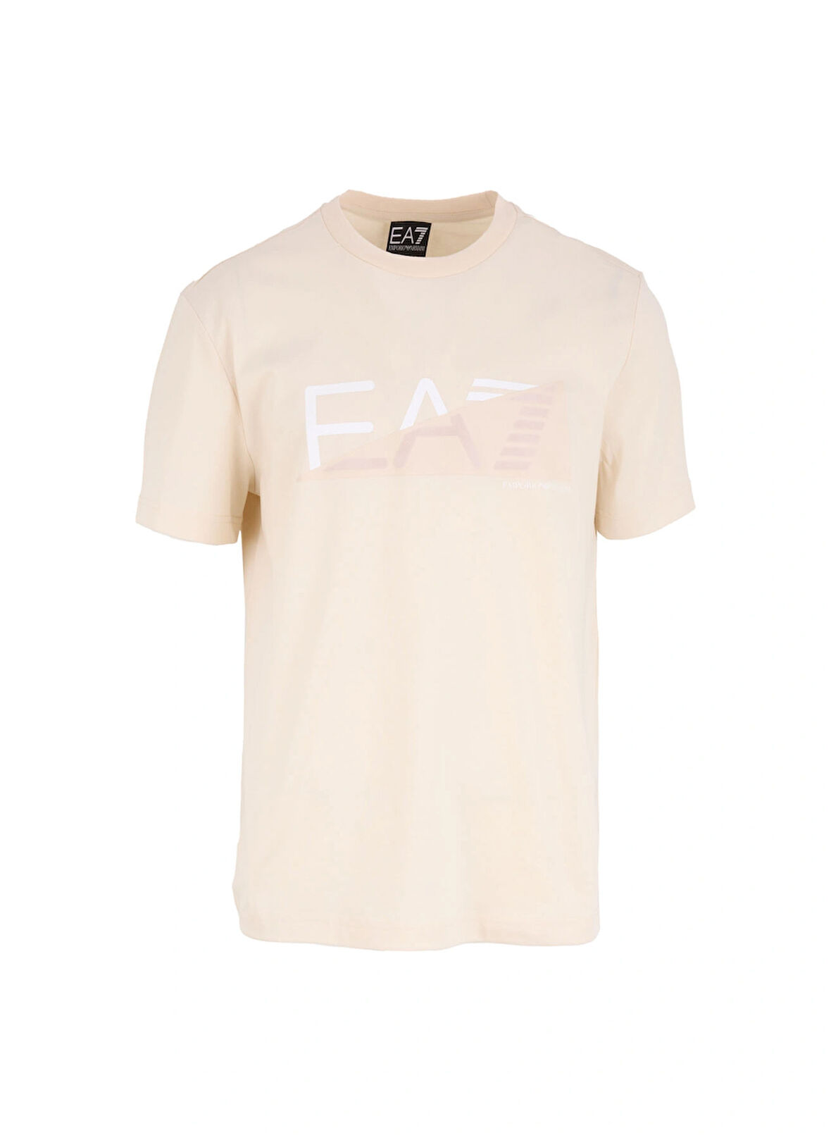 EA7 Bisiklet Yaka Ekru Erkek T-Shirt 7M000002AF11970