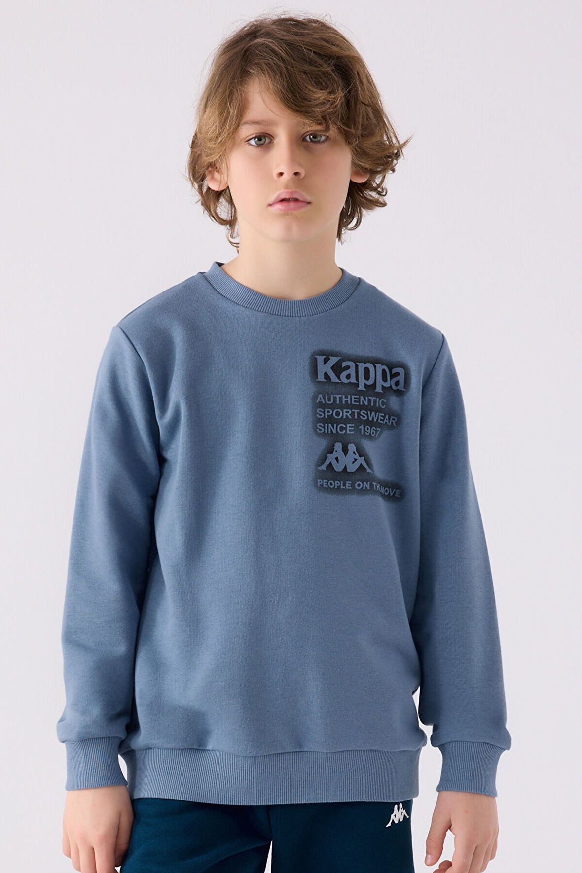 Kappa Çocuk Sweatshirt 361U7WW Mavi