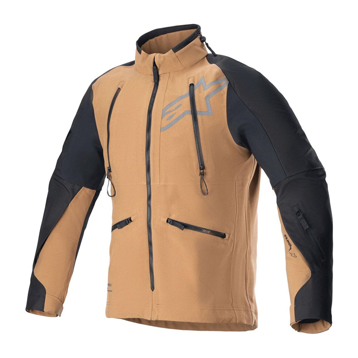 Alpinestars Hyde XT DS XF Off-Road Korumalı Motosiklet Montu Kahverengi  Siyah
