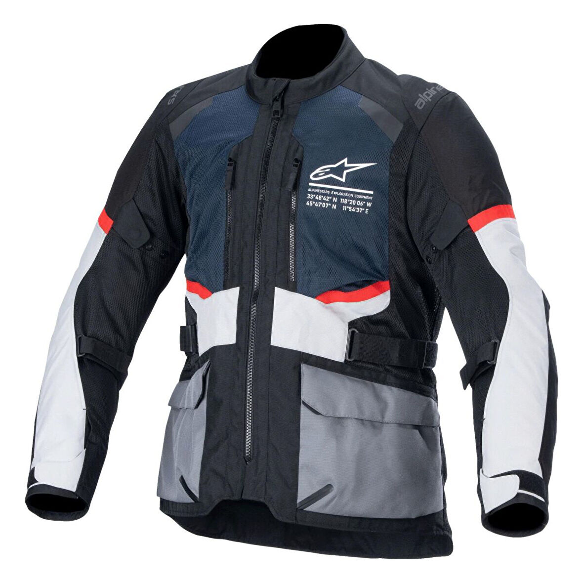 Alpinestars Andes Air Drystar Korumalı Motosiklet Montu Siyah  Gri  Mavi