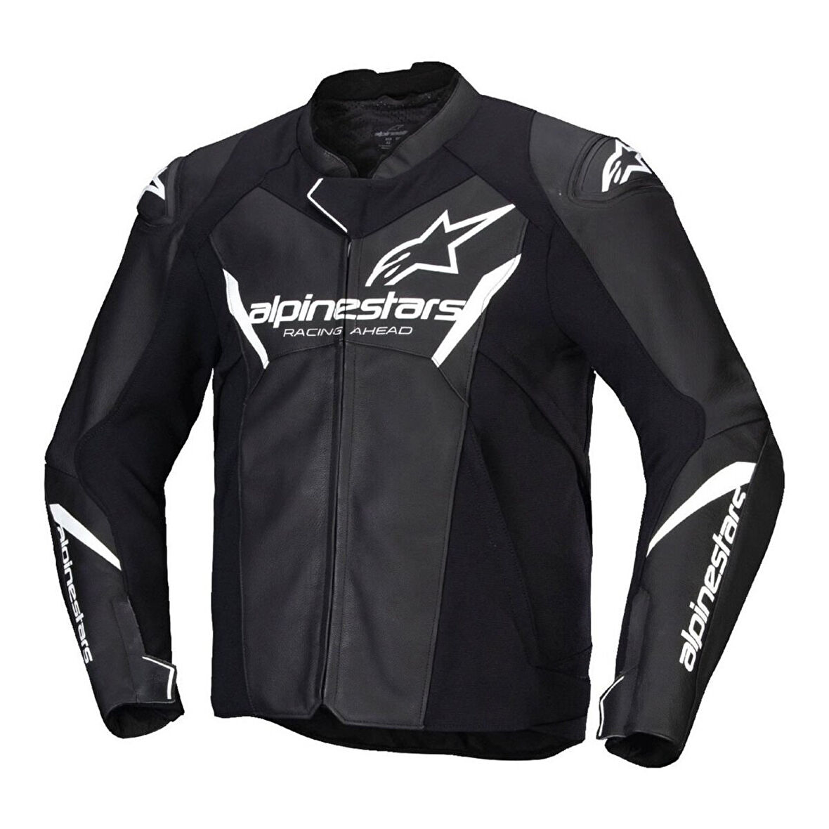 Alpinestars Faster V3 Air Korumalı Deri Motosiklet Montu Siyah  Beyaz