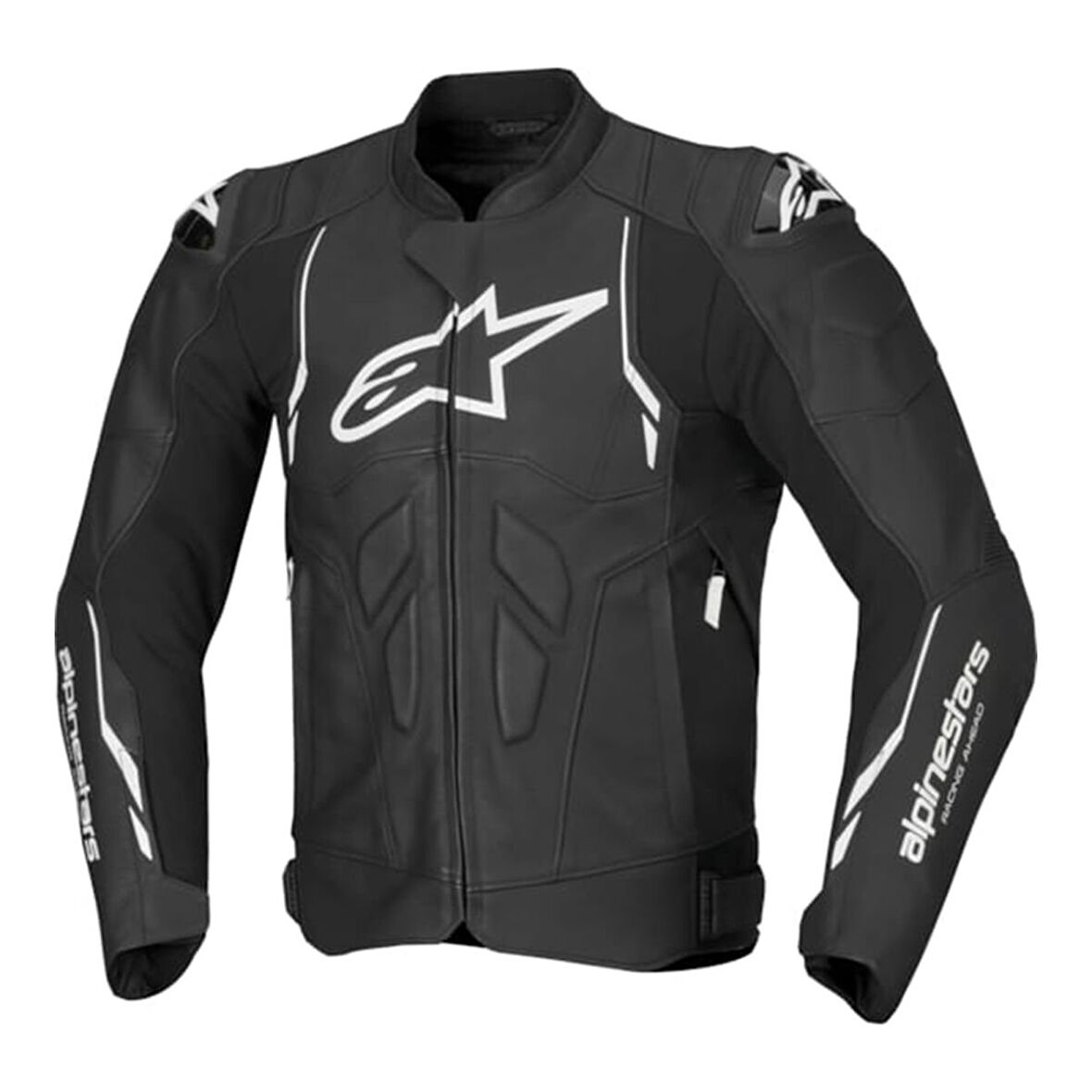 Alpinestars Dusk Korumalı Deri Motosiklet Montu Siyah  Beyaz