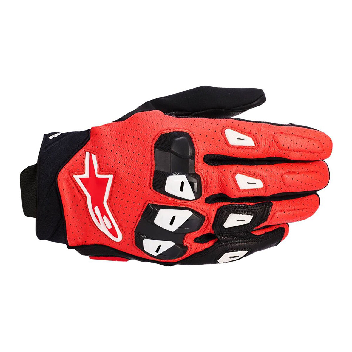 Alpinestars SP X 7 Korumalı Motosiklet Eldiveni Siyah  Kırmızı  Beyaz