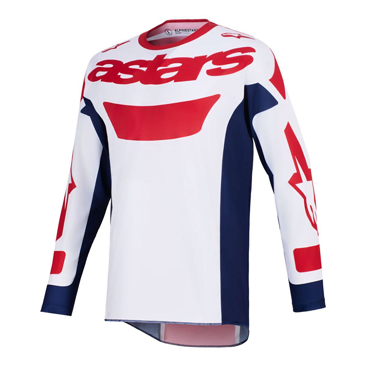 Alpinestars Racer Riway Off-Road Motosiklet Jerseyi Beyaz  Kırmızı  Siyah