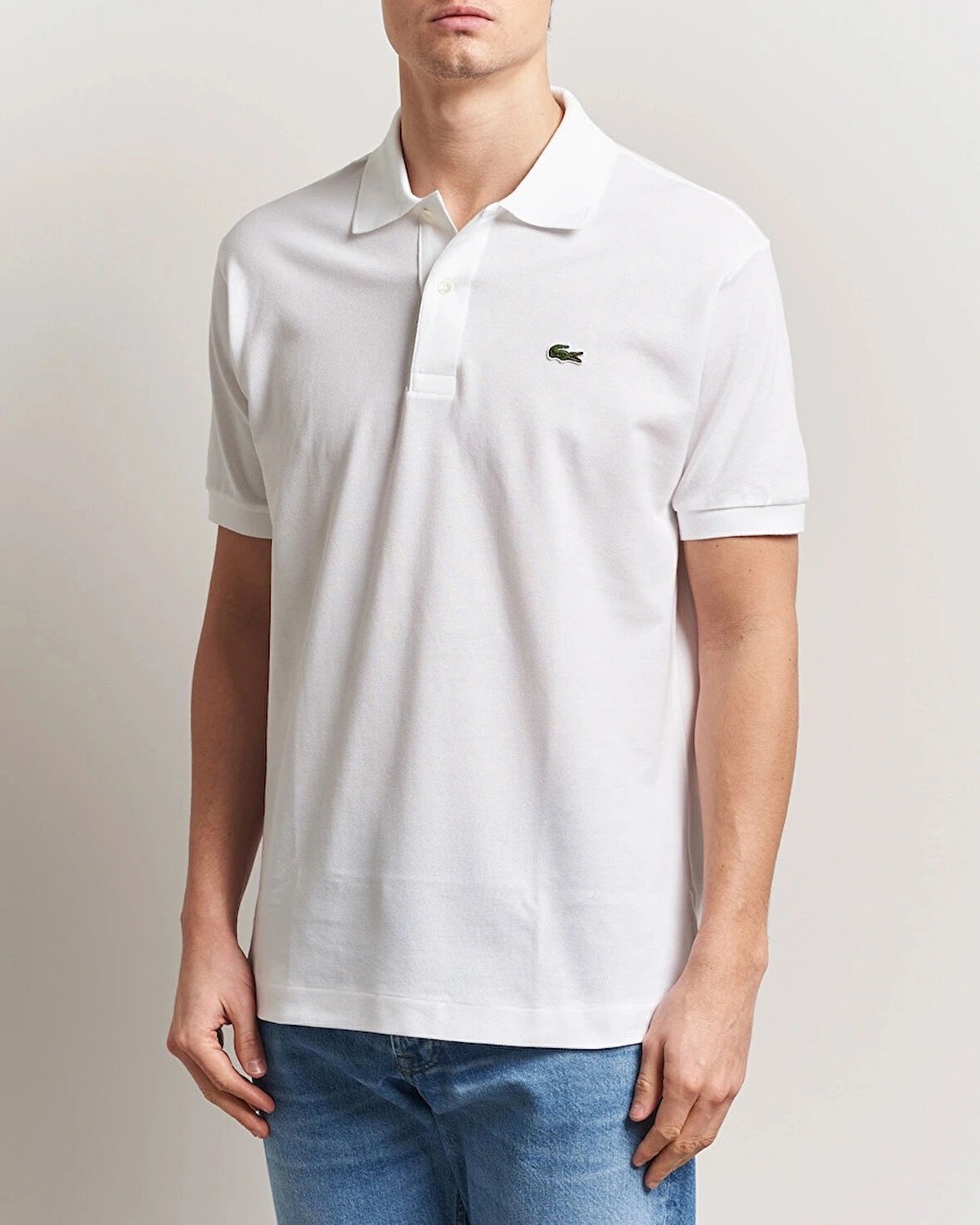 Lacoste Erkek Beyaz Klasik Fit Polo Yaka T-Shirt