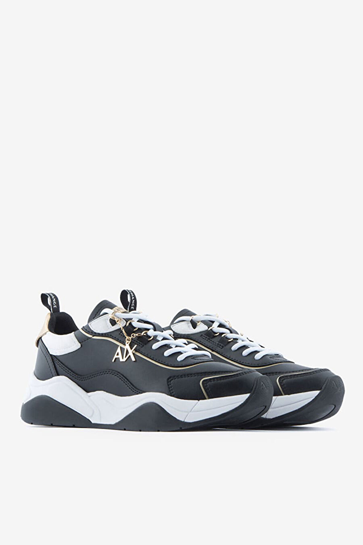 Kadın Armani Exchange Kalın Tabanlı Sneaker Ayakkabı - Siyah | 37,5