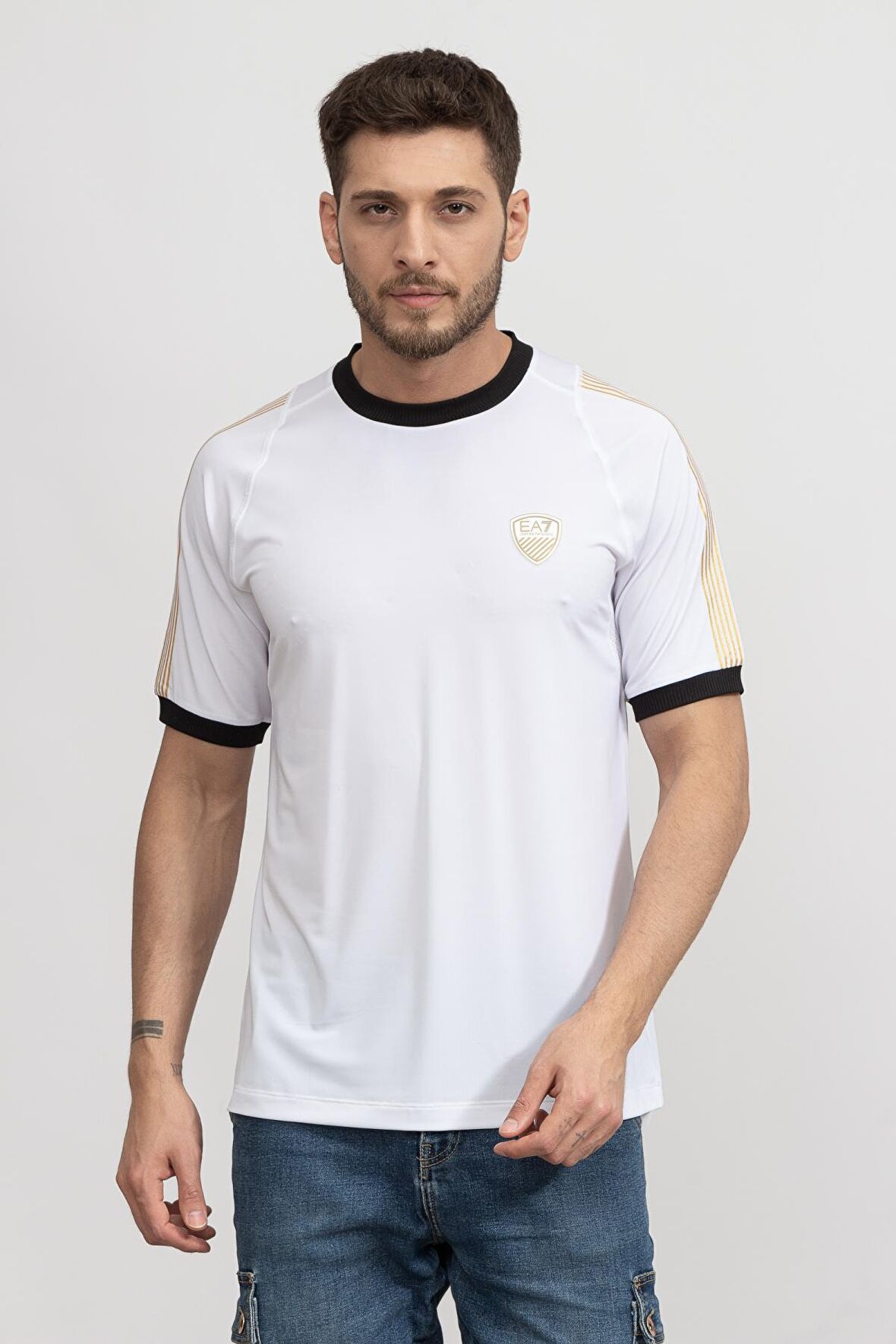 EA7 Erkek Bisiklet Yaka T-Shirt