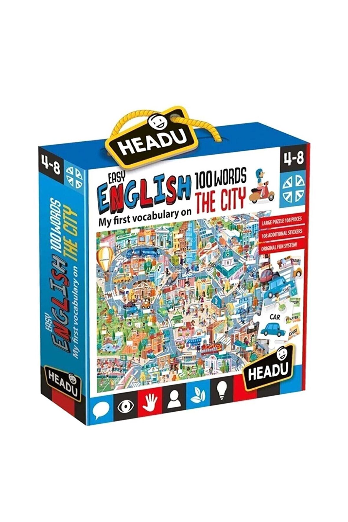 Headu 100 İngilizce Kelimeli Şehir Puzzle IT21000