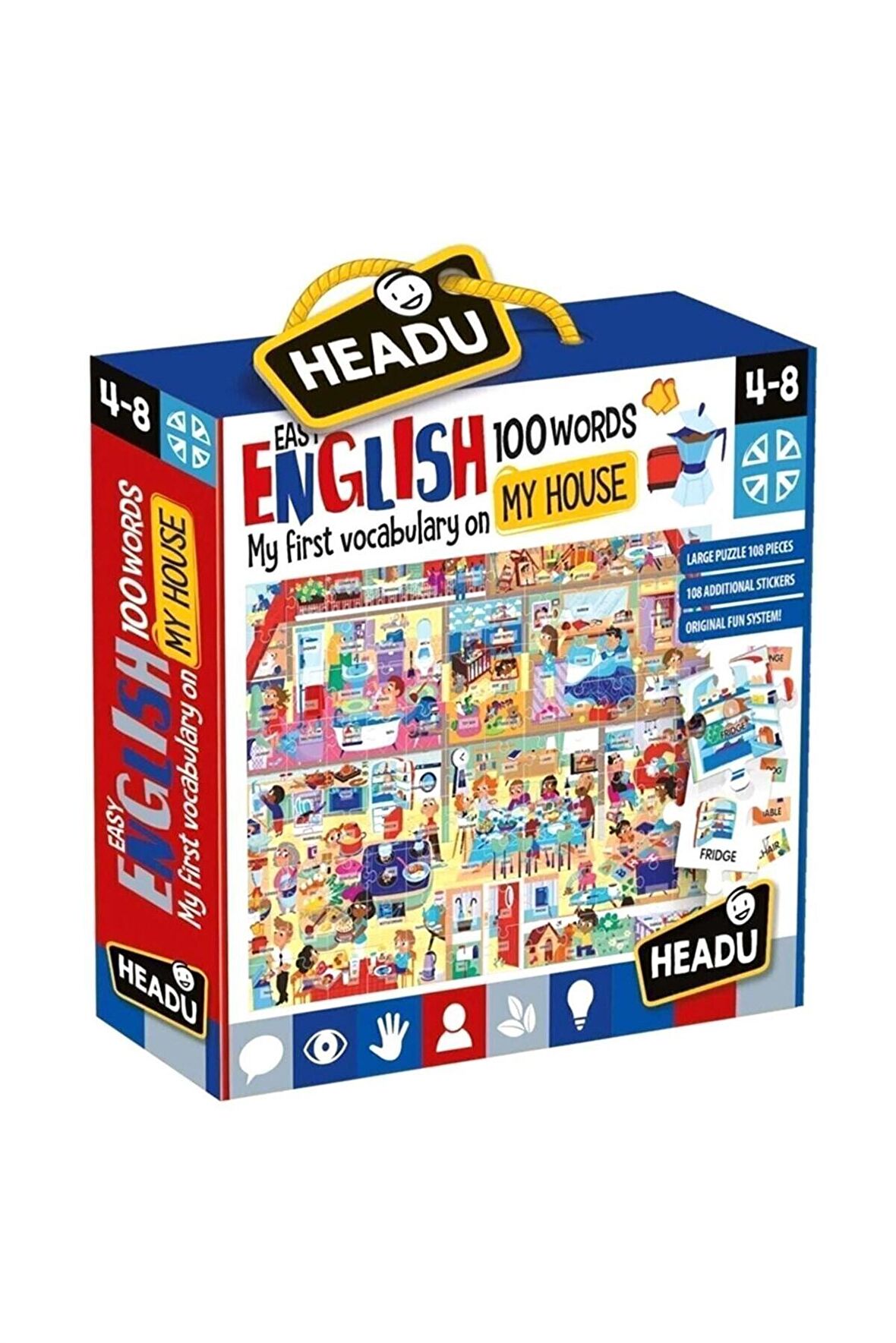 Headu 100 İngilizce Kelimeli Evim Yapboz IT23158