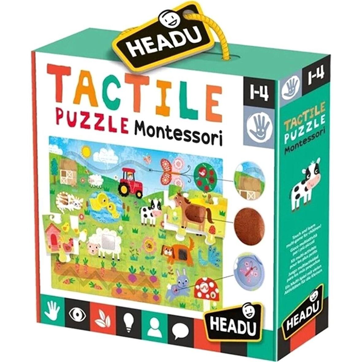 Headu Dokulu Montessori MU23592 1 - 4 Yaş Büyük Boy Puzzle 