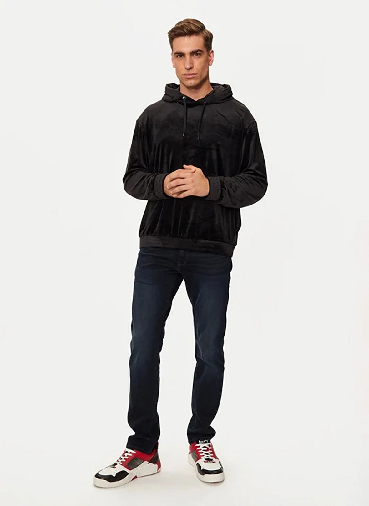 Armani Exchange Kapüşon Yaka Siyah Erkek Sweatshırt XM000054 AF10168 UC001